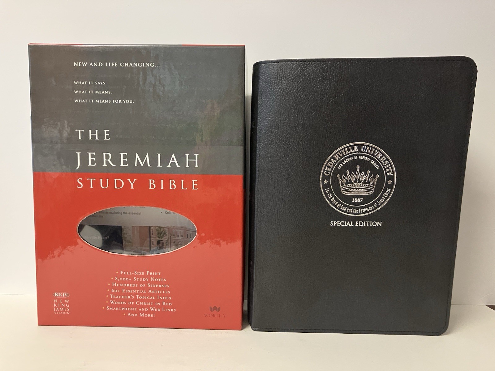 The Jeremiah Study Bible NKJV Black LeatherLuxe 2013 Cedarville University