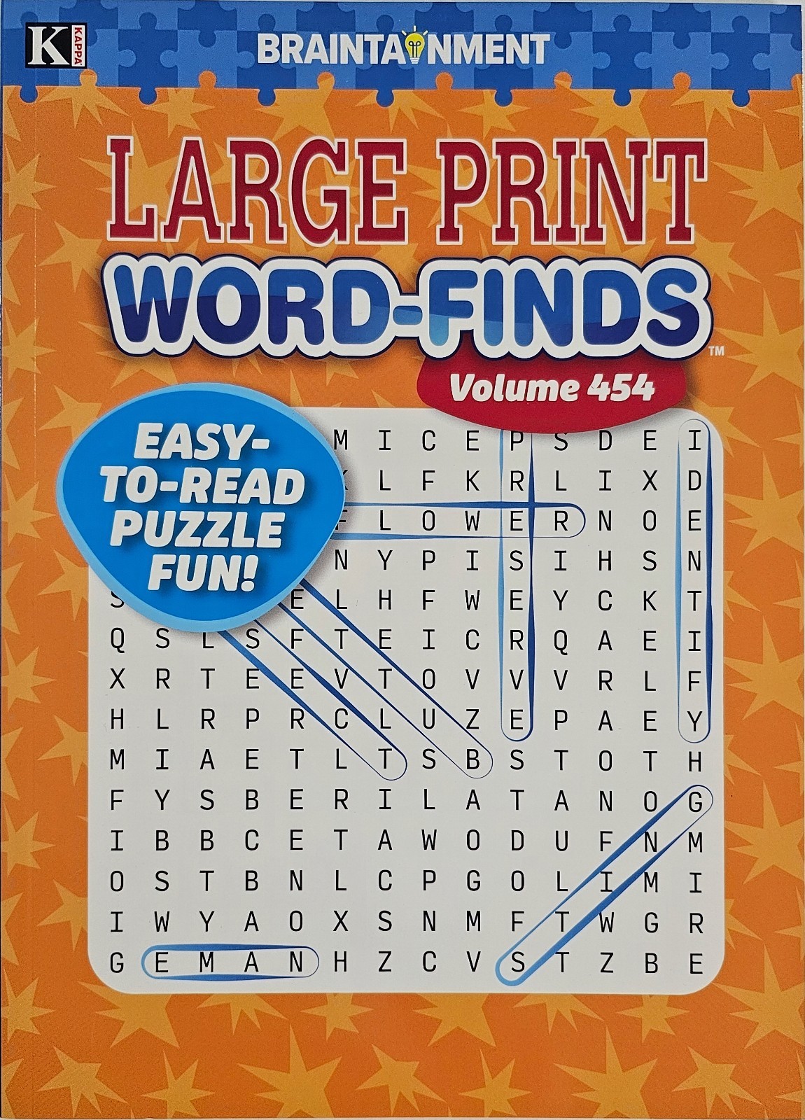 4 Large Print Word-Finds Puzzle Books Kappa Games Vol #451-454 ~ Search,Hunt