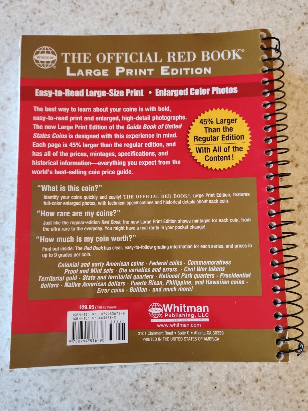 THE OFFICIAL RED BOOK OF U.S. COINS ~ LARGE PRINT EDITION ~ 2013 ~ 448 PAGES