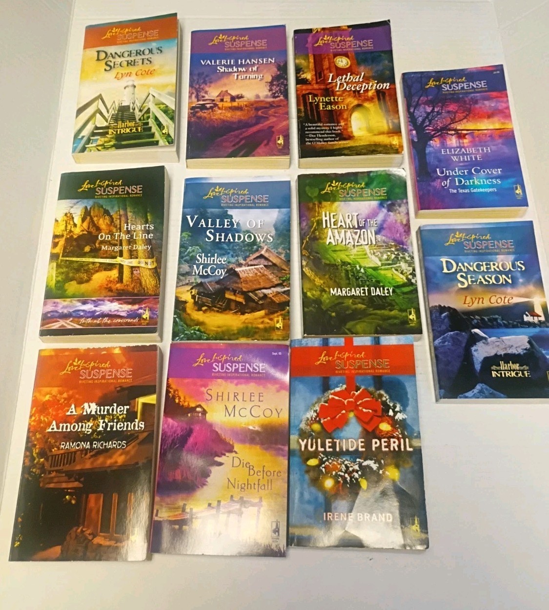 Lot of 11 Vintage Love Inspired Suspense Romance Paperback Books 2005 – 2008
