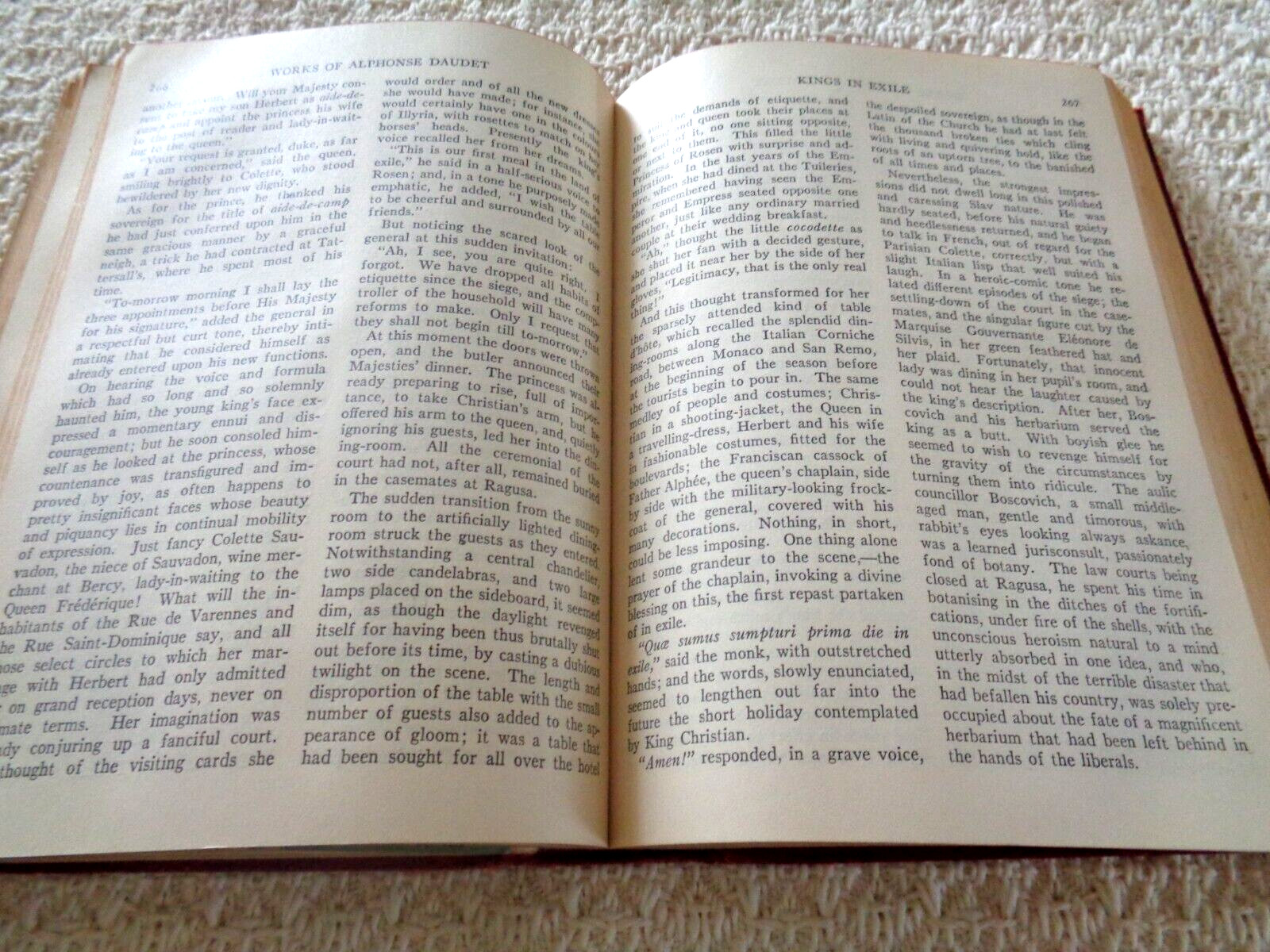 Antique 1929 HC Book The Works of Alfonse Daudet One Volume Edition 637 pages