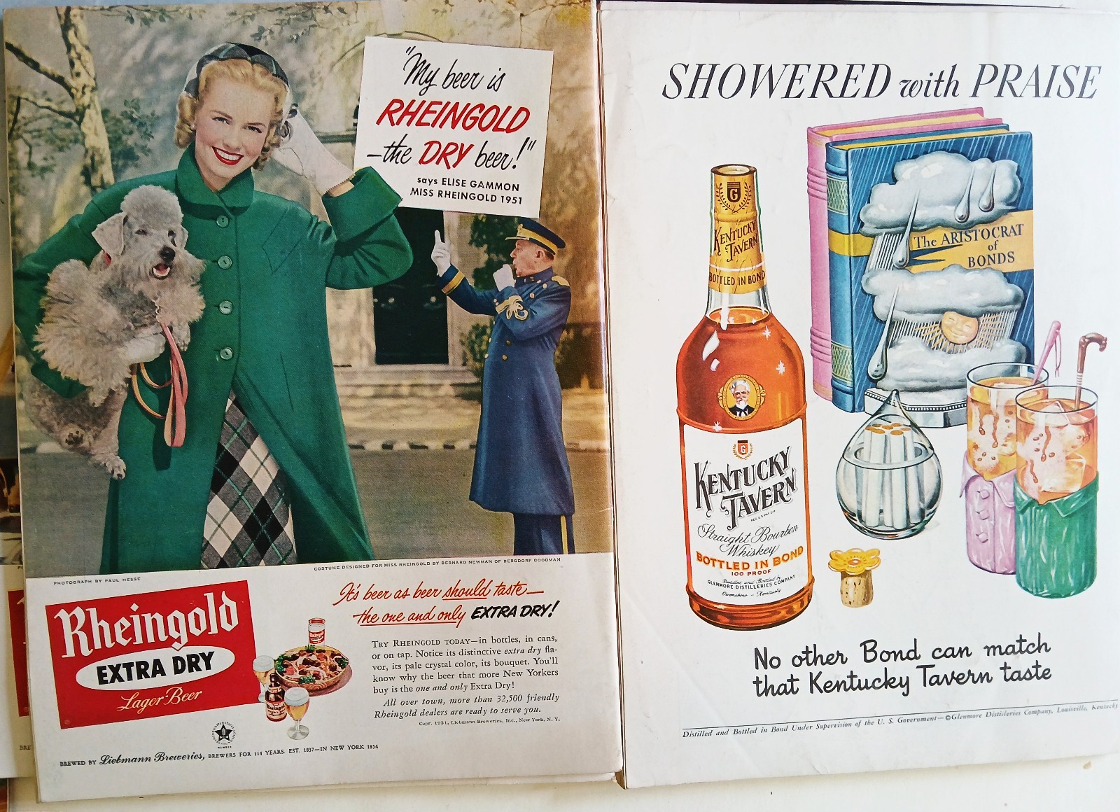 Gourmet Magazine 1951 11 issues incl Dec – full of Vintage liquor advertising