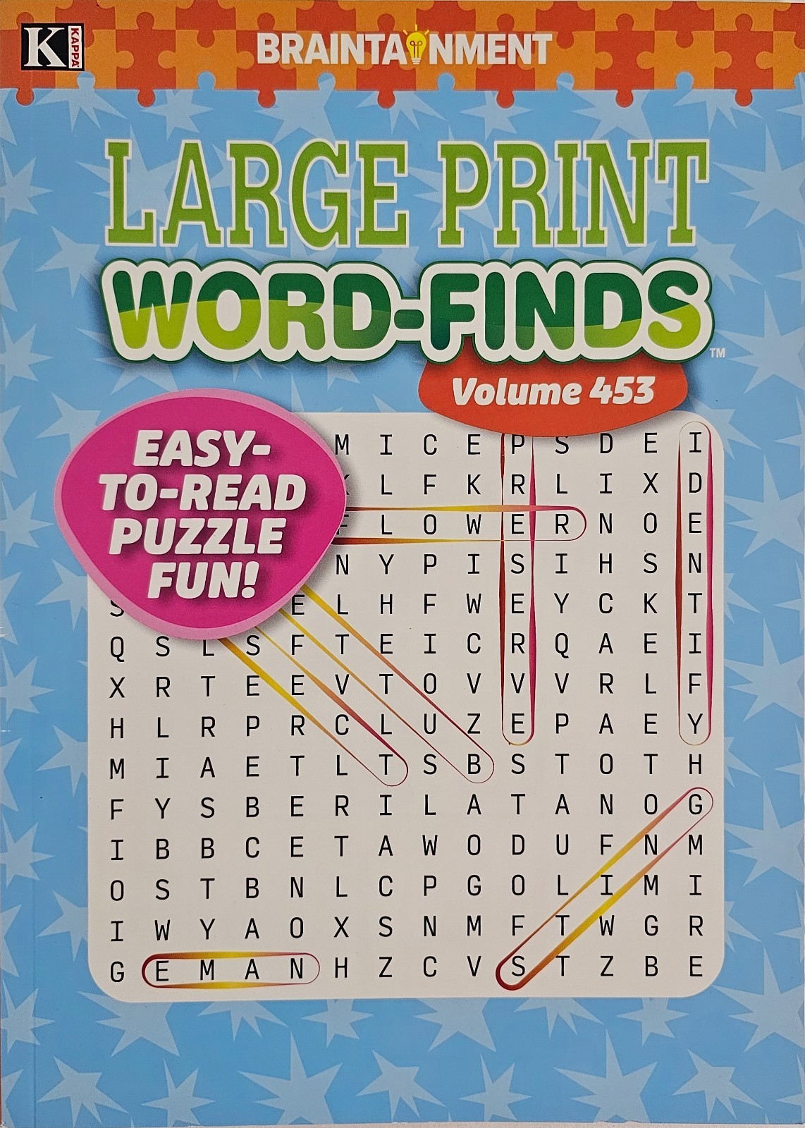4 Large Print Word-Finds Puzzle Books Kappa Games Vol #451-454 ~ Search,Hunt