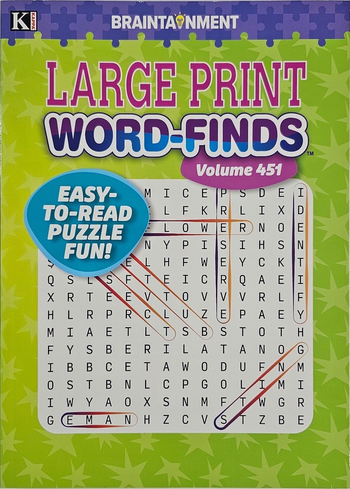 4 Large Print Word-Finds Puzzle Books Kappa Games Vol #451-454 ~ Search,Hunt