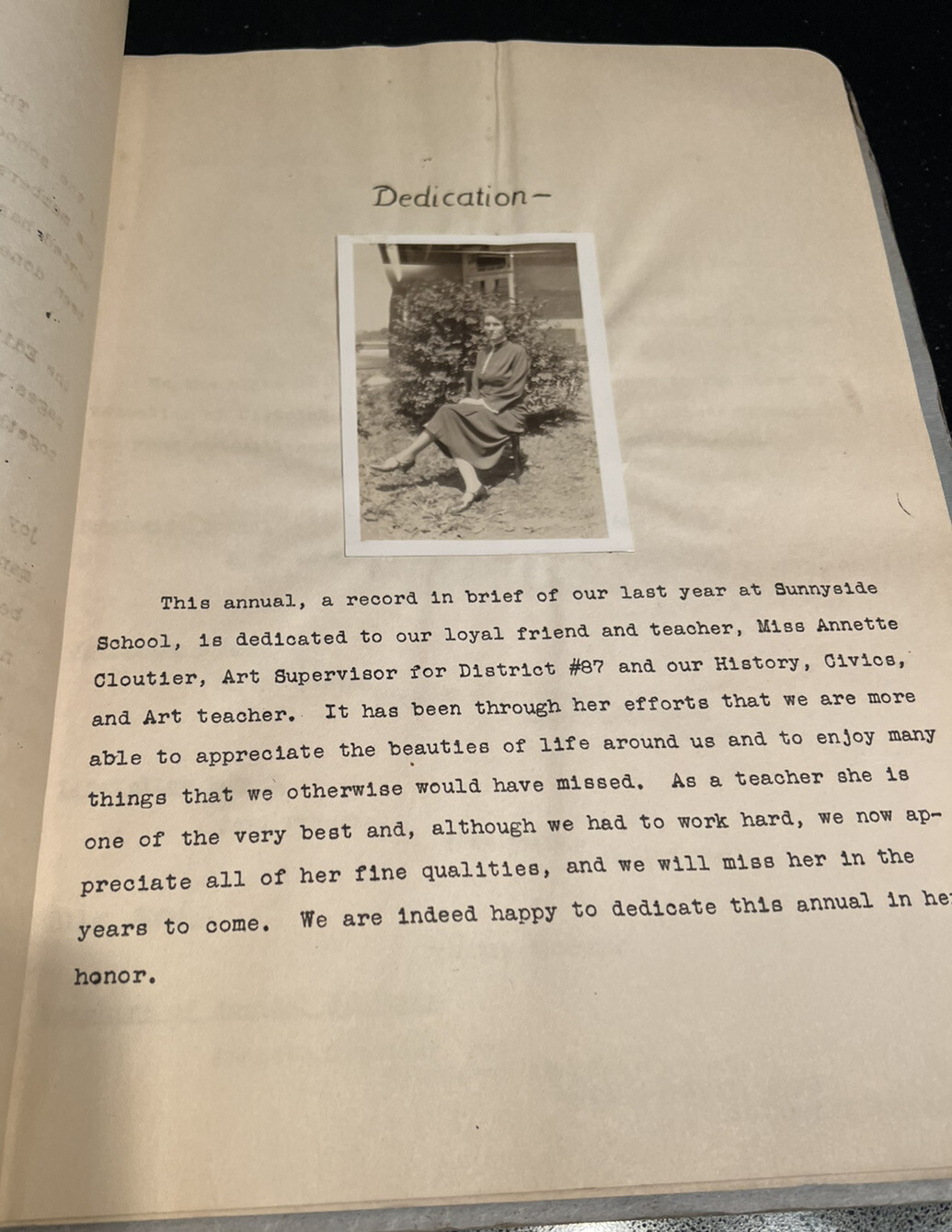 Sunnyside School Yearbook 1936 Berkeley Illinois 8th Grade Commencement Pgrm VTG