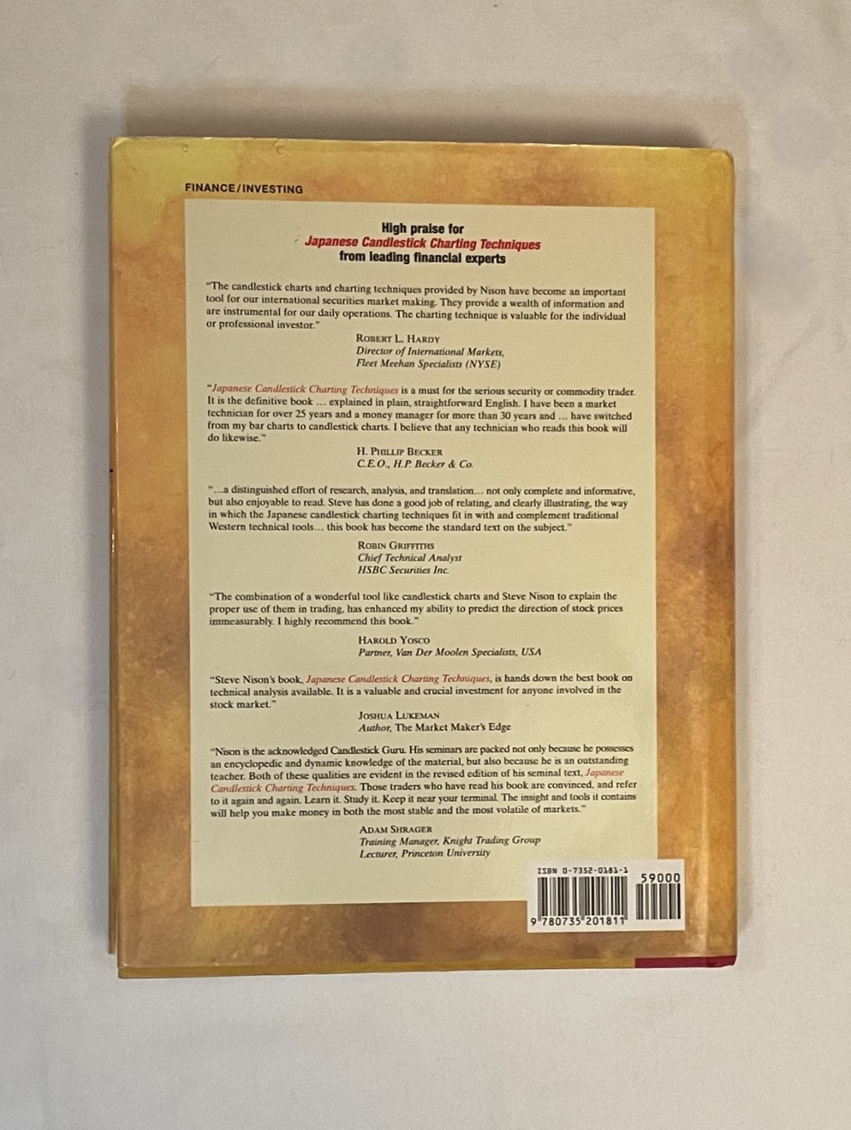 Japanese Candlestick Charting Techniques 2nd Edition by Steve Nison – Hardcover