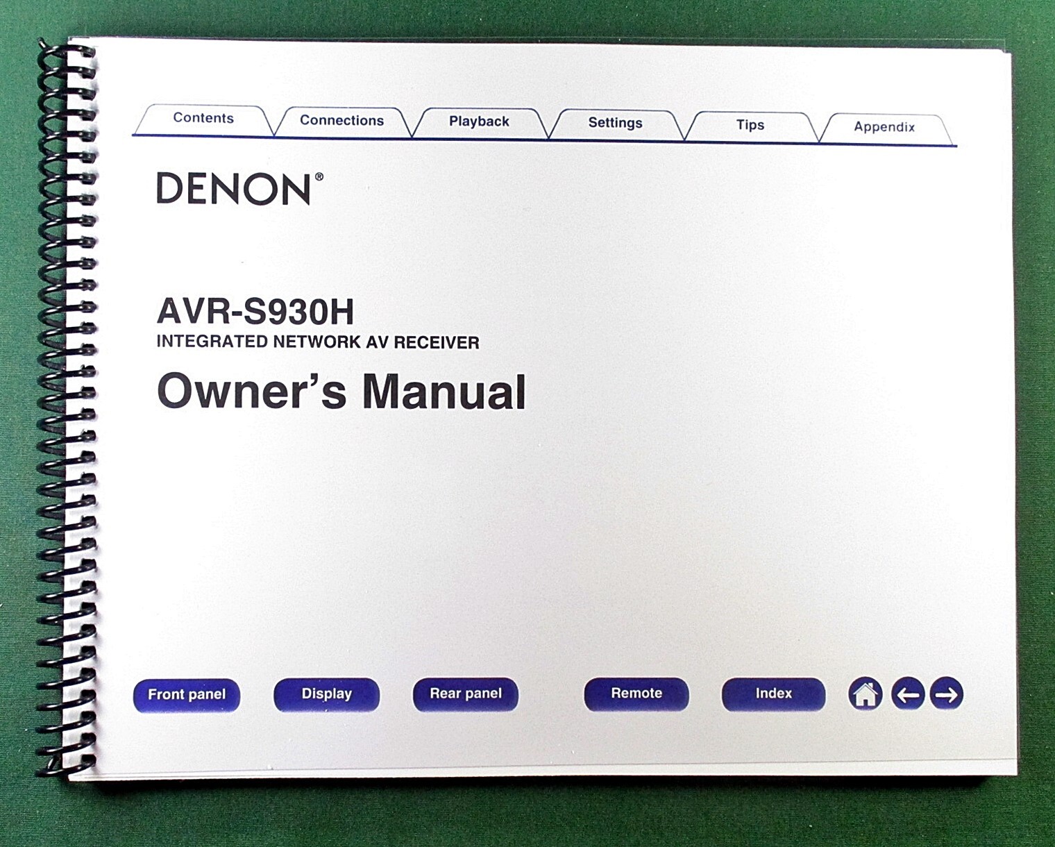 Denon AVR-S930H Instruction Manual: Full Color 275 Pages & Protective Covers!