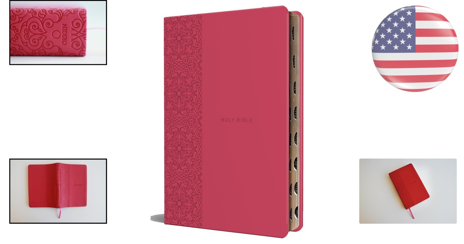 KJV Holy Bible – Large Print Medium Size, Red Letter, Faux Leather, 1408 Pages