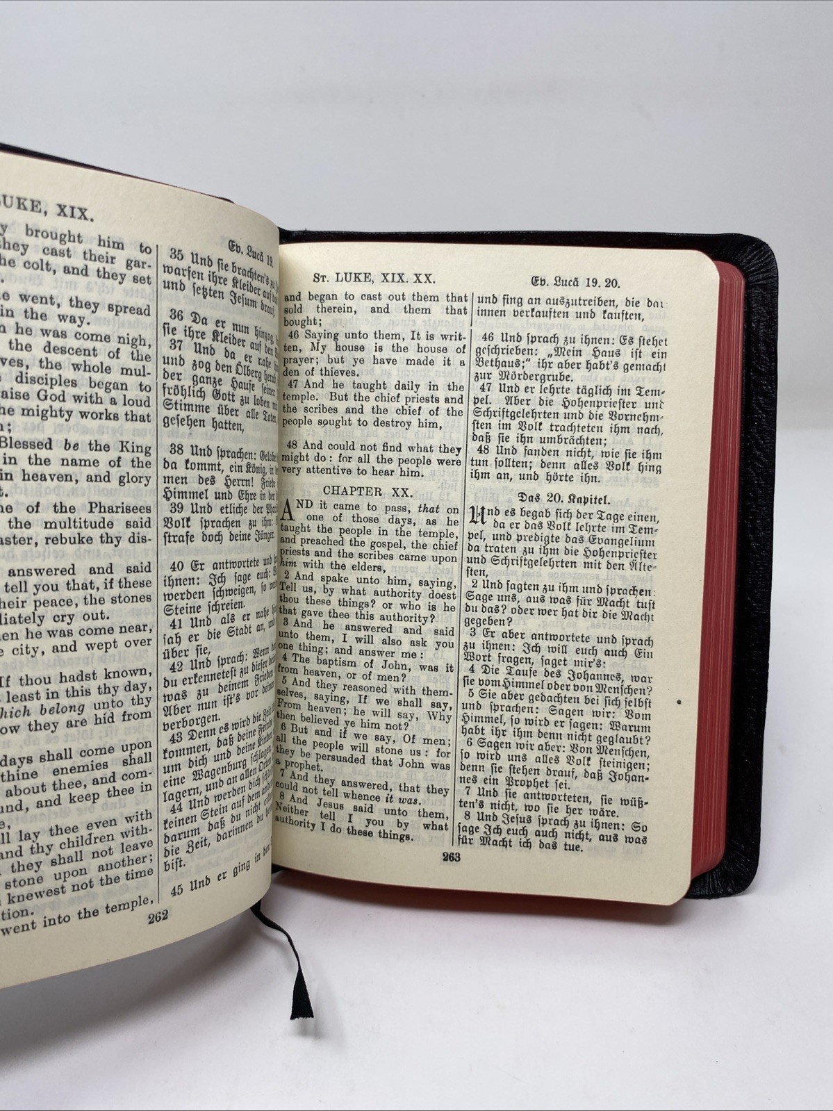 The New Testament German and English 1958 American Bible Society Leather-Like