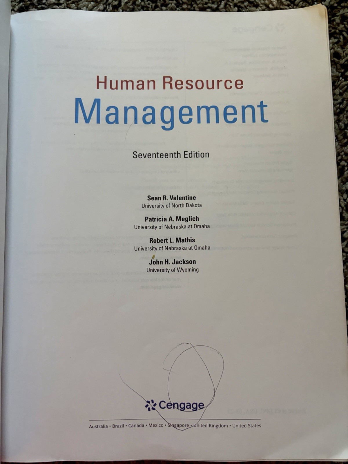 Human Resource Management 17th Edition Valentine ISBN 9780357899281