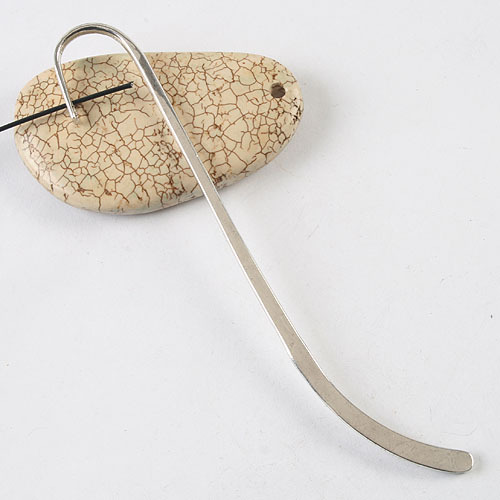 3pcs 124x5mm Hook:21mm Dark Silver Tone Bookmarks 124x5mm H3593