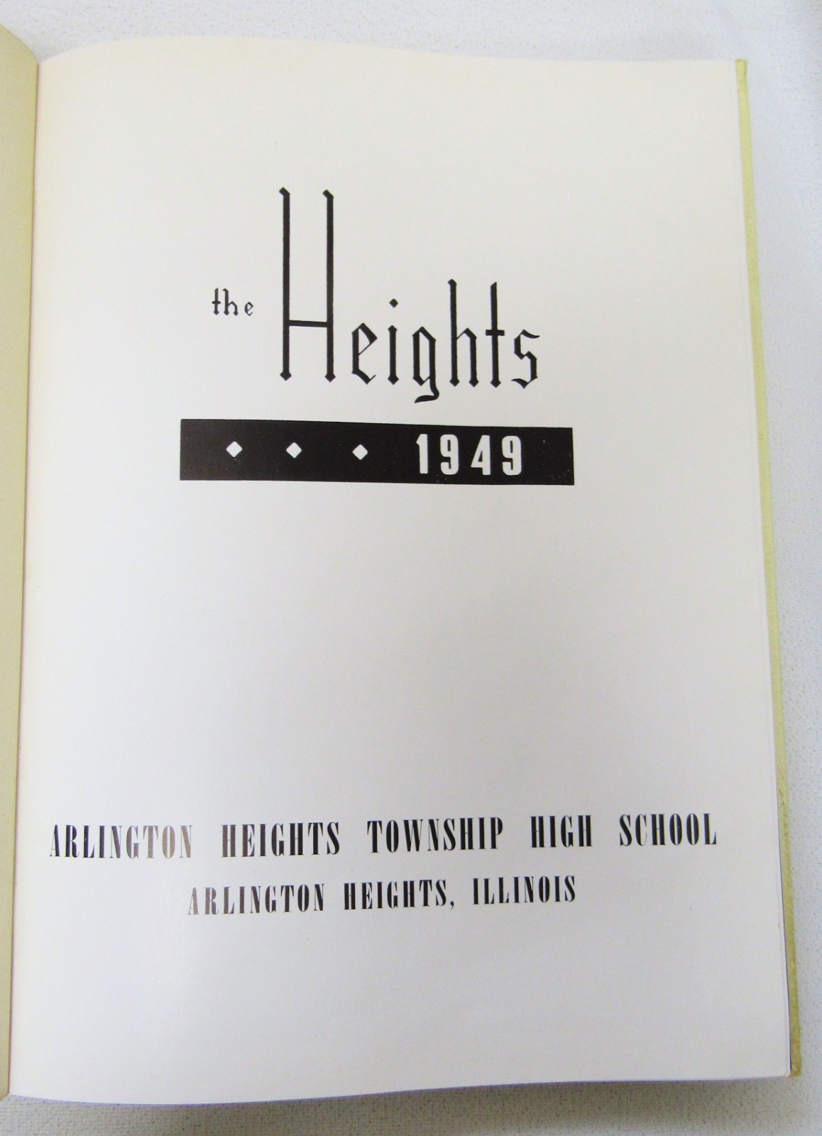 1949 The Heights Arlington Heights Illinois High School Yearbook Book