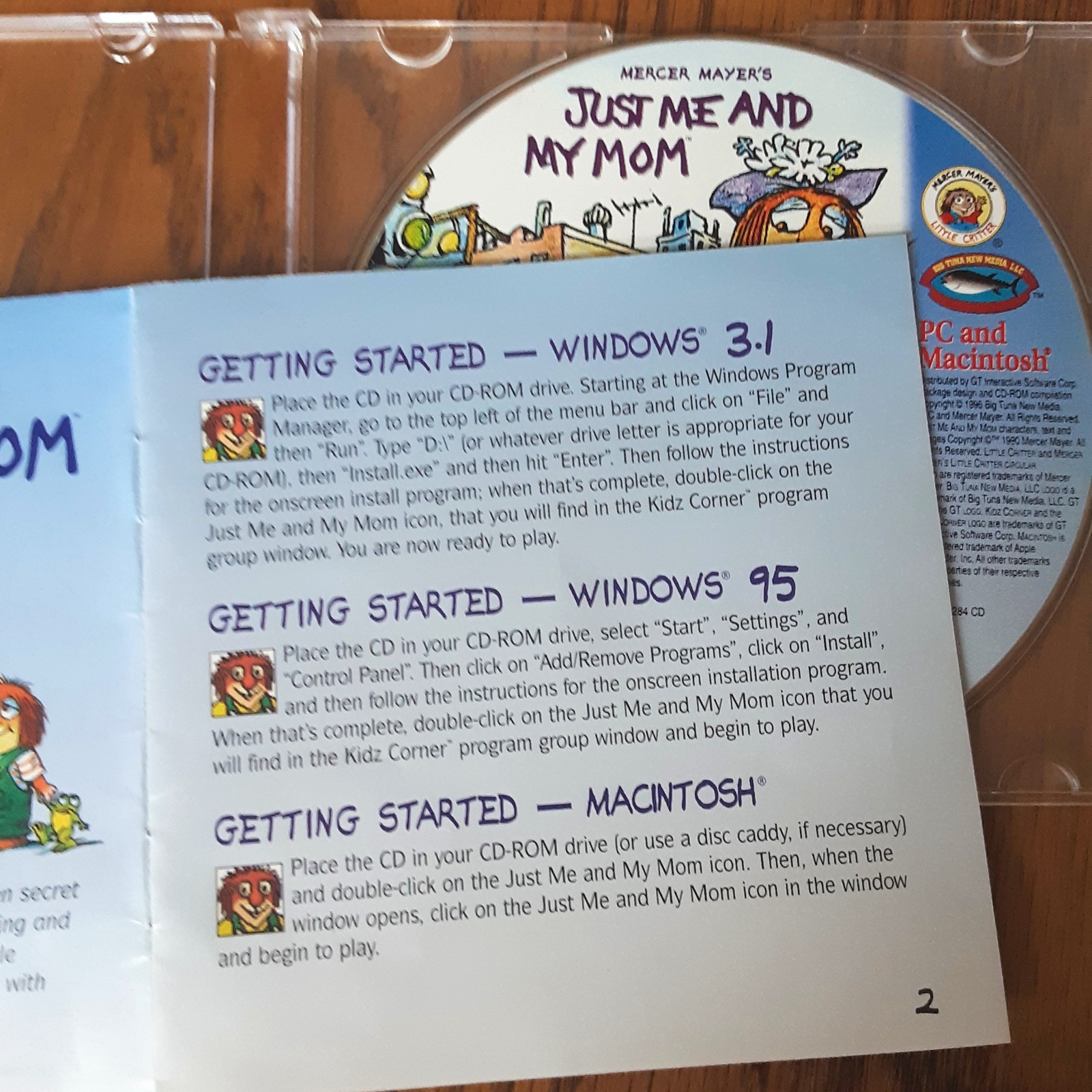 Just Me And My Dad – MOM -GRANDMA and Me LITTLE CRITTER GAME Mercer Mayer Cd Rom