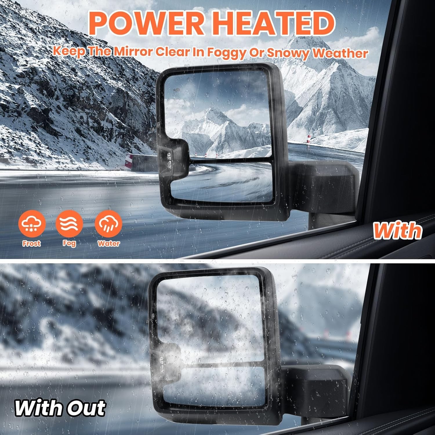 Driver Side Mirror for 2019 2020 2021 2022 2023 Chevy Silverado GMC Sierra 2500H