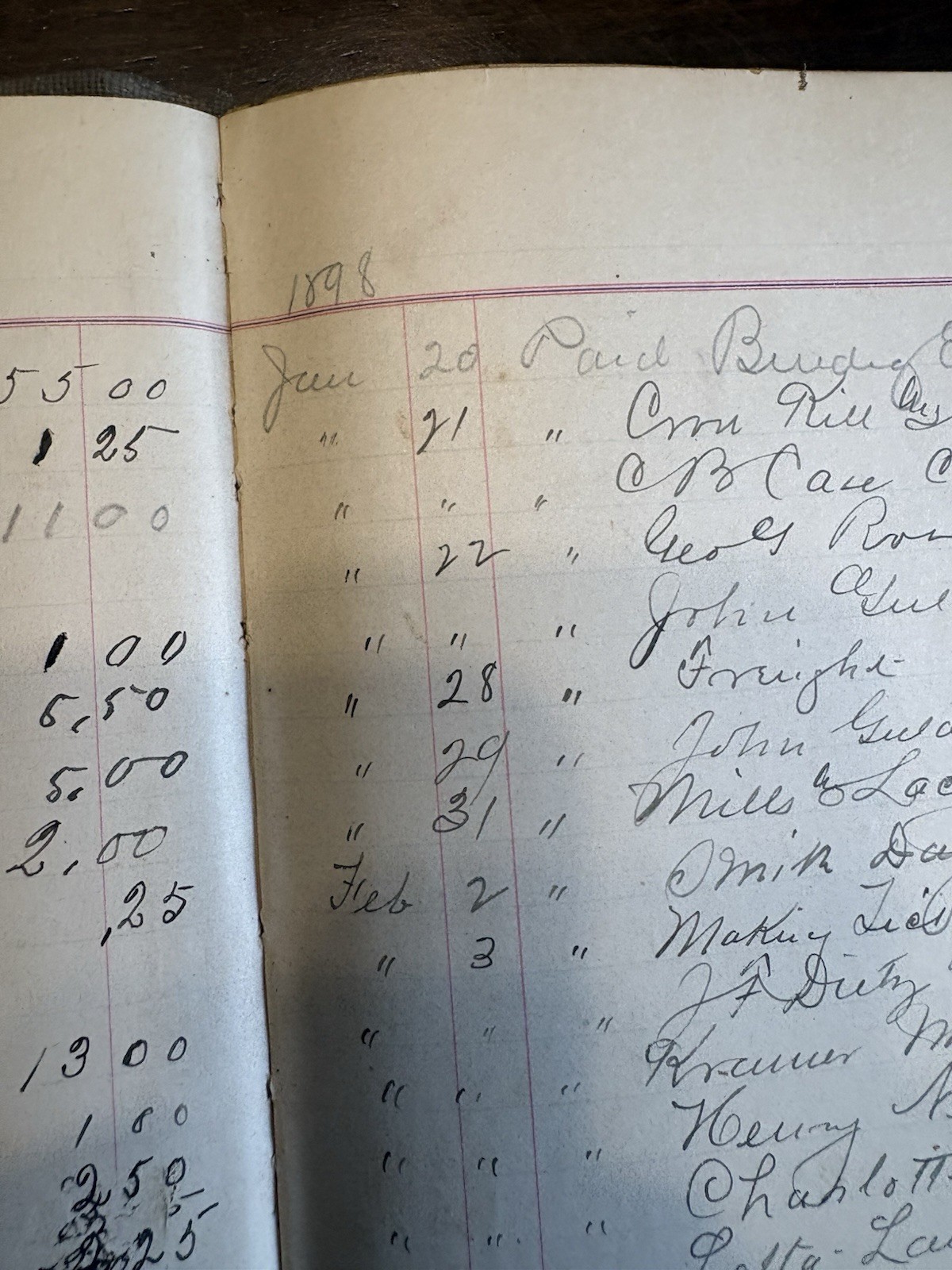 Antique Ledger For Undertaker & Furniture Co. 1898-1901 Complete With 152 Pages
