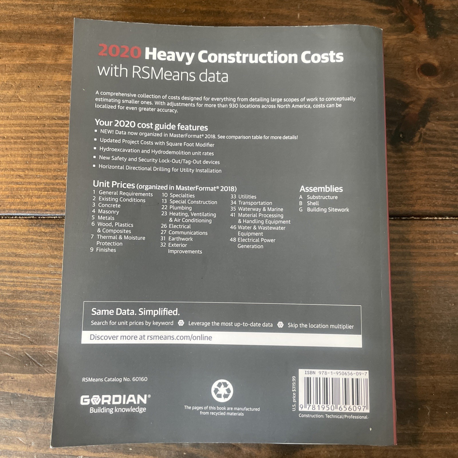2020 Heavy Construction Costs with Rsmeans Data Gordian- ex lib