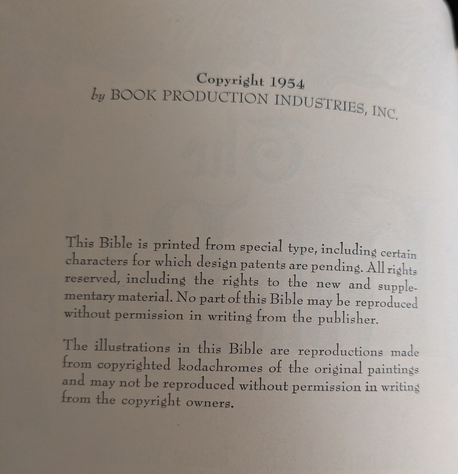Vintage The Holy Bible Heritage Edition 1954 King James Version Clean