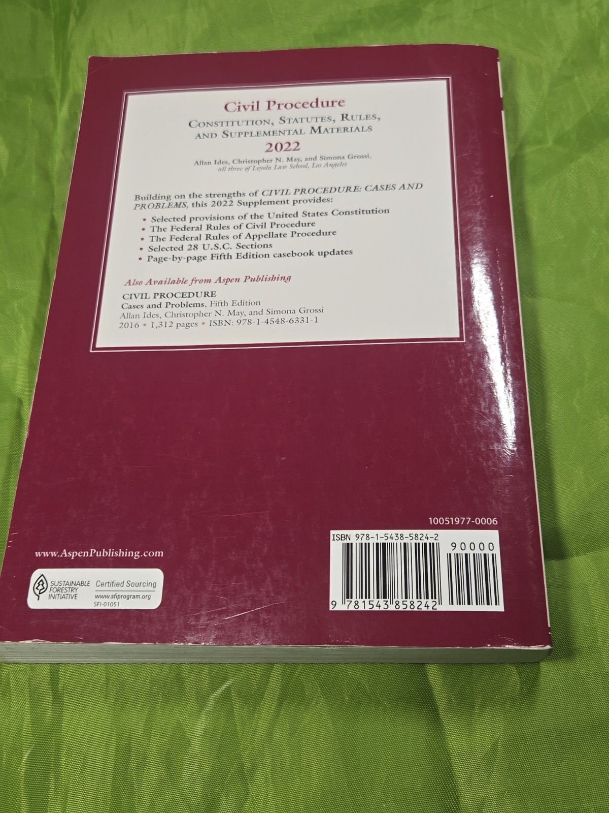 Supplements Ser.: Civil Procedure : Constitution, Statutes, Rules, and…