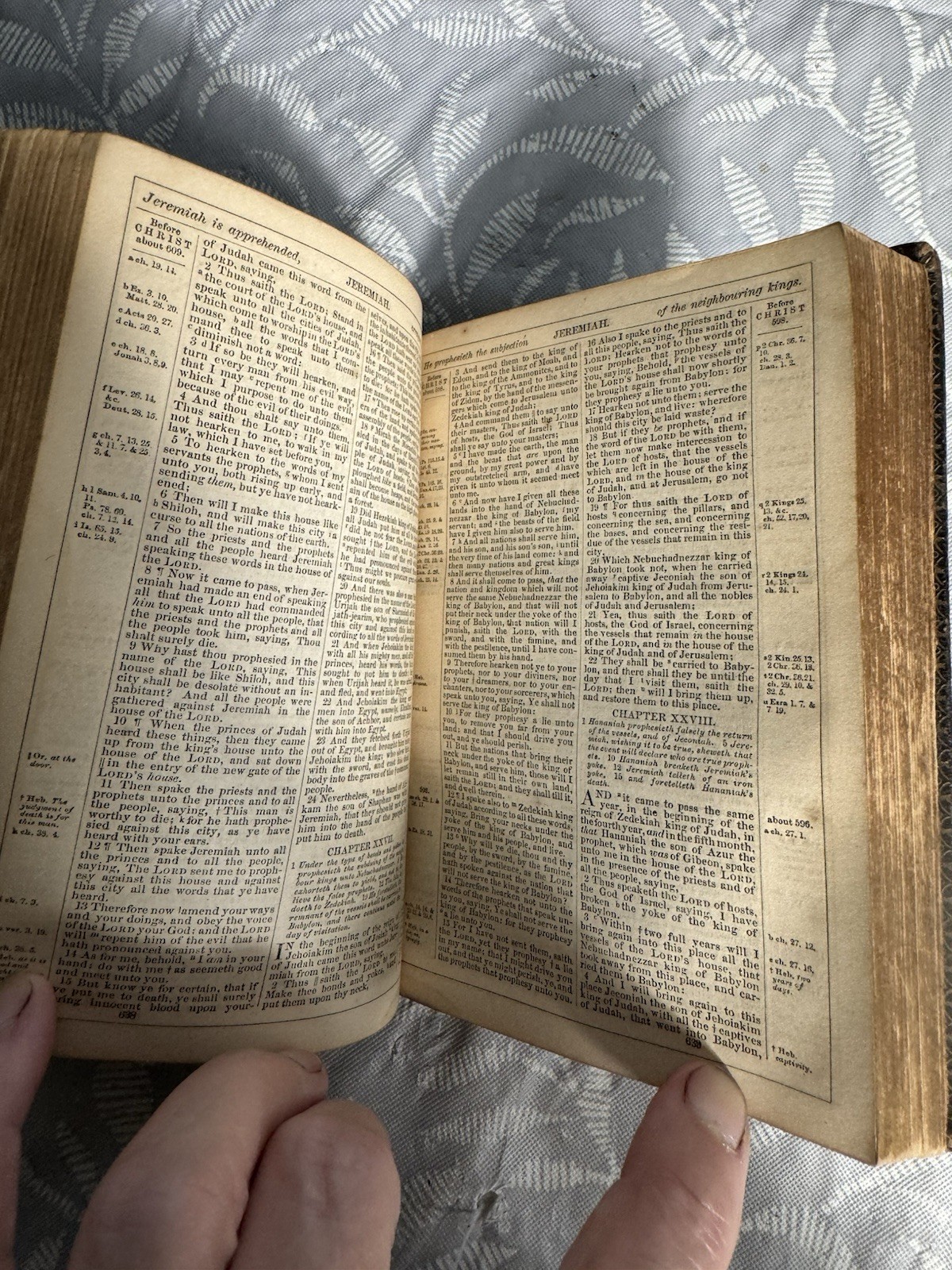 Antique Holy Bible 1868 American Bible Society Pocket Size Leather Guilt Edges
