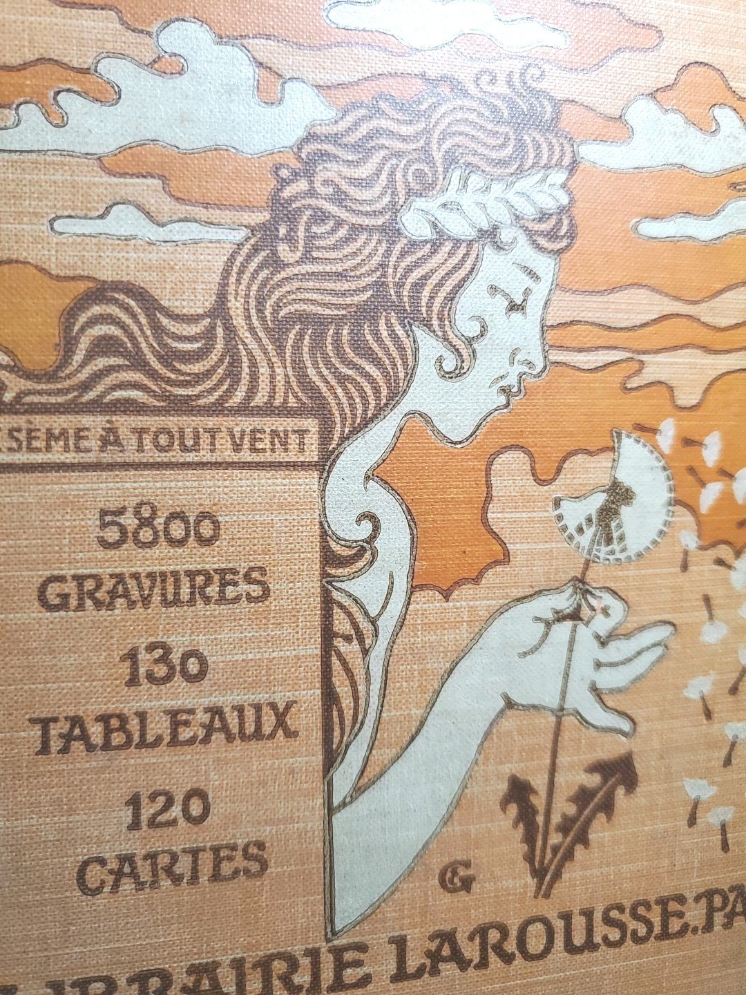 Antique 1920s Petit Larousse Illustrated Dictionary Paris HC French 1664 Pages