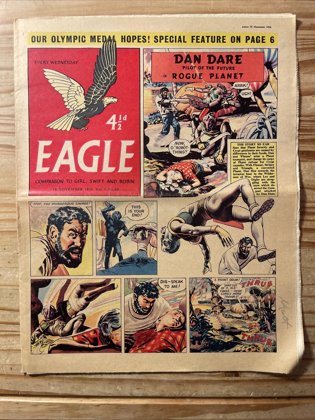 Eagle Comic X10 G to VG 1956 Vol 7 #40 to 49 Consecutive, Dan Dare
