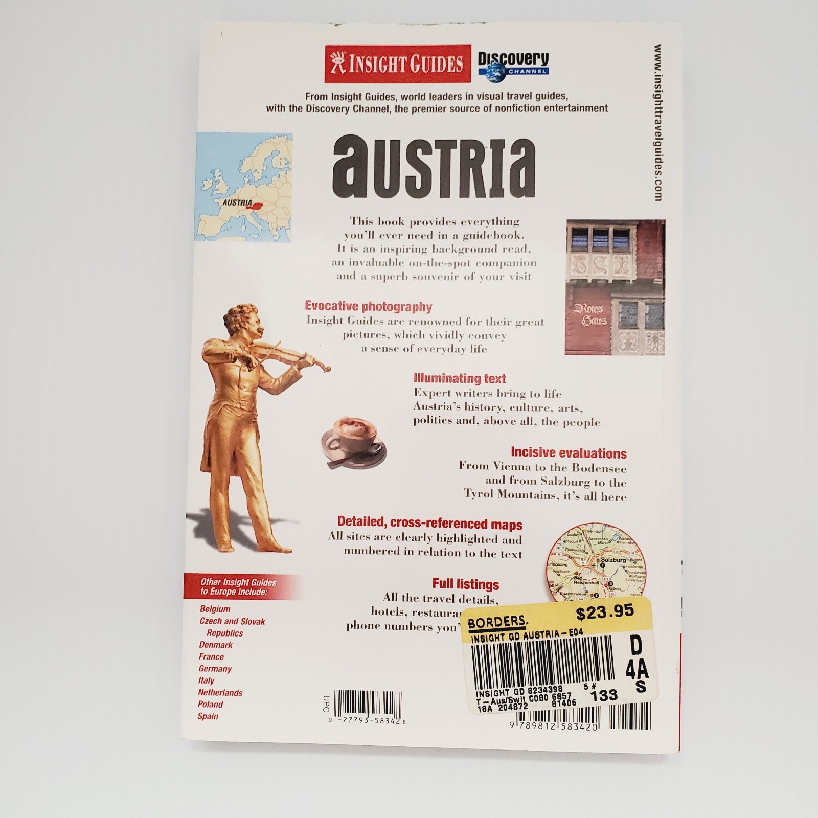 Insight Guides Austria Discovery Channel Travel Maps Guide Paperback Book