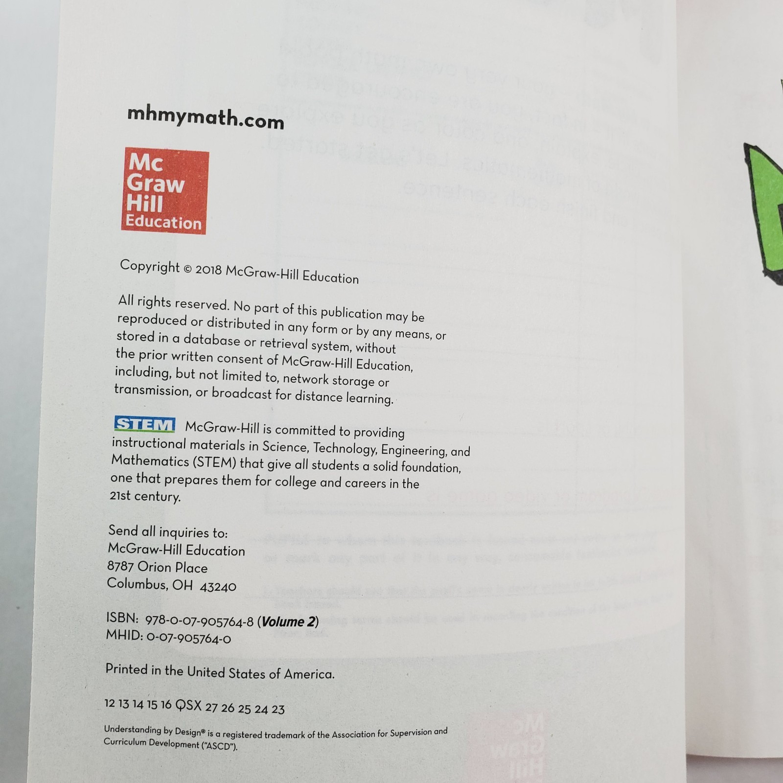 McGraw-Hill My Math Book Grade 4 Volumes 1 and 2 Student Edition Workbooks PB