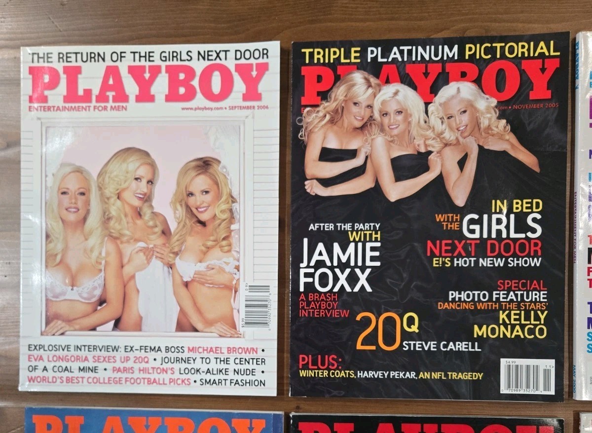 PlayBoy Magazine TWINS Triplets Editions Lot of 6 Adult Magazines Multiples