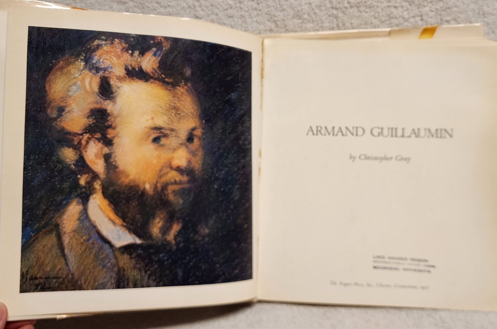 Armand Guillaumin by Christopher Gray 1972 Hardcover HCDJ ex library