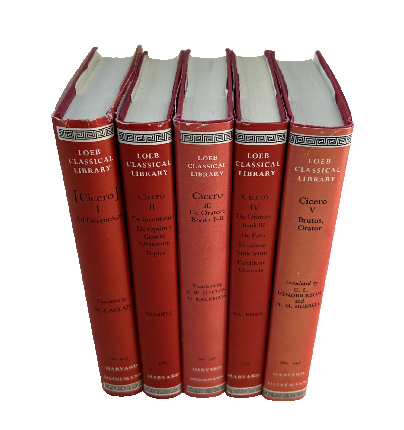Cicero Loeb Classical Library Rhetoric Brutus De Inventione Ad Herennium 5 Vol