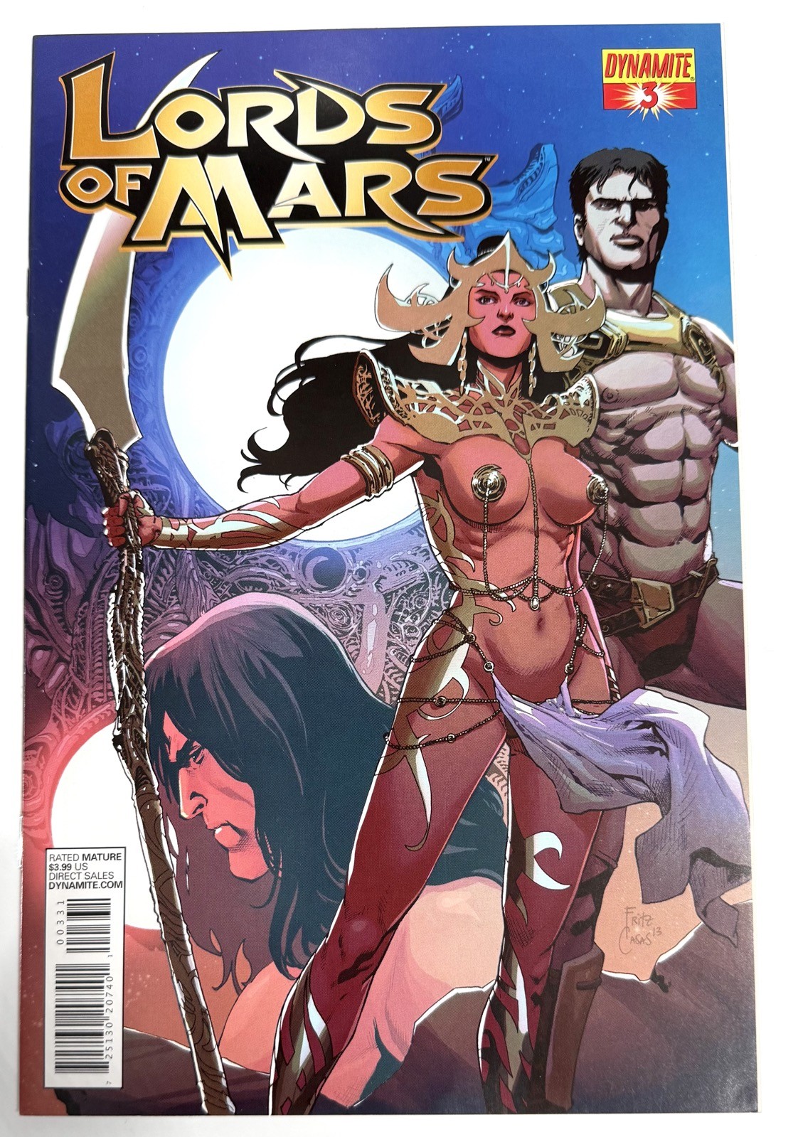2013 LORDS OF MARS #3 Fritz Casas Dynamite Comics Dejah Thoris John Carter