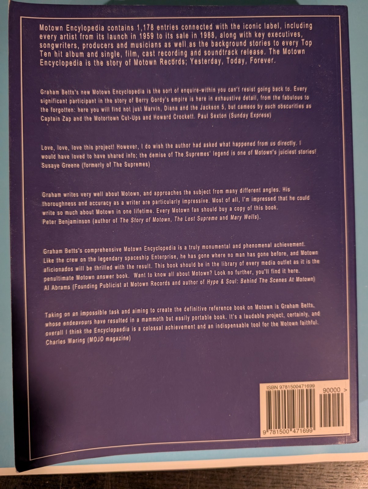 MOTOWN ENCYCLOPEDIA Graham Betts Lots of info on everything Motown 583 pages