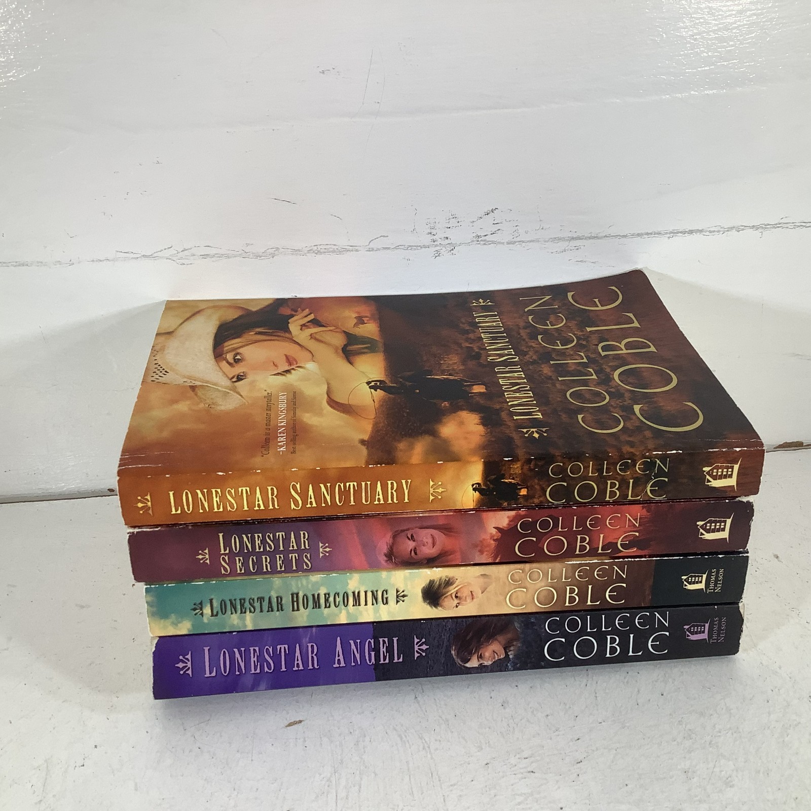Colleen Coble Lonestar Series 1-4 Lot of 4 Trade PBs VG Christian Fiction
