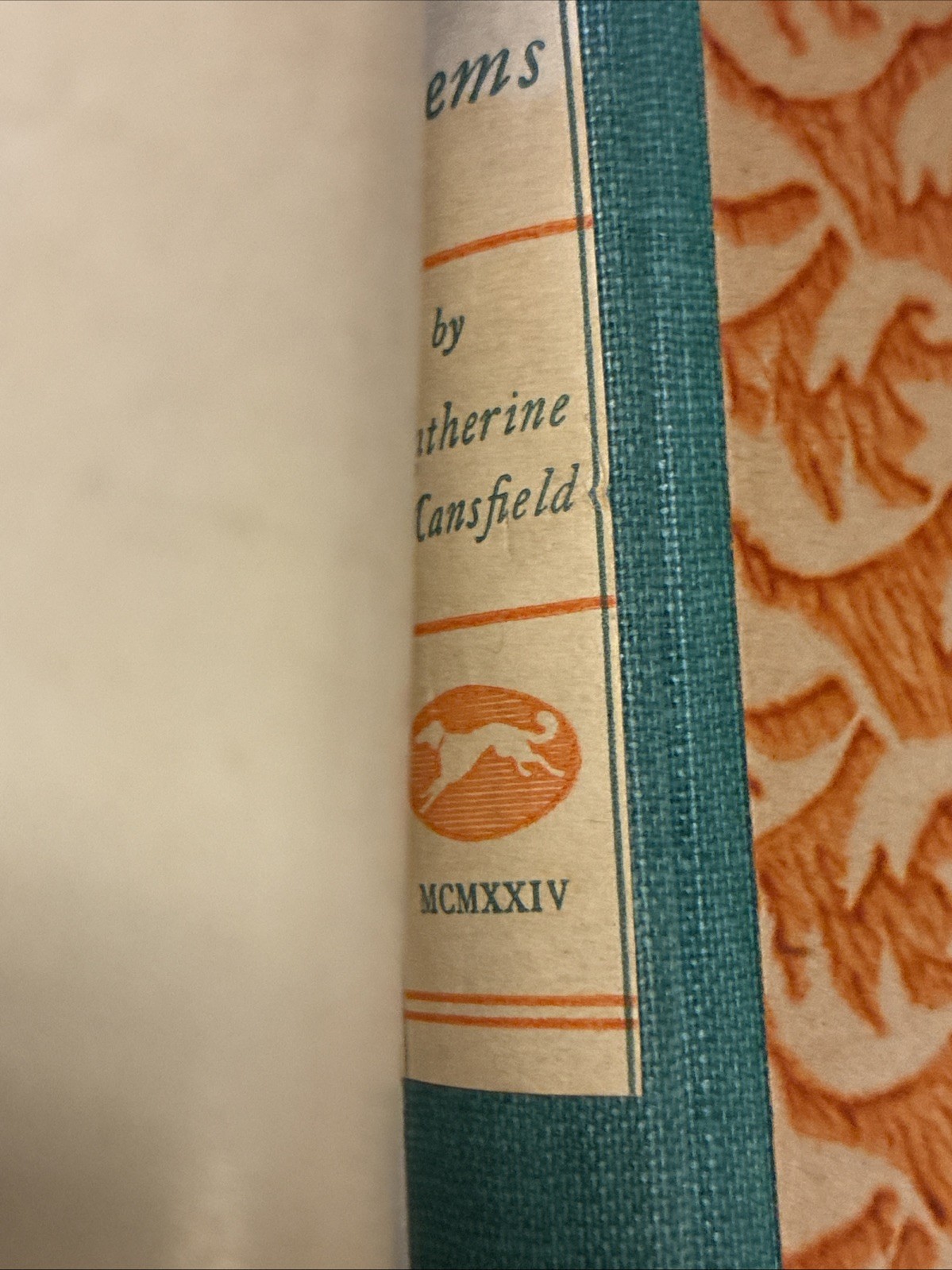 Poems Mansfield, Katherine Alfred A. Knopf, New York, 1924 First Edition HBDJp