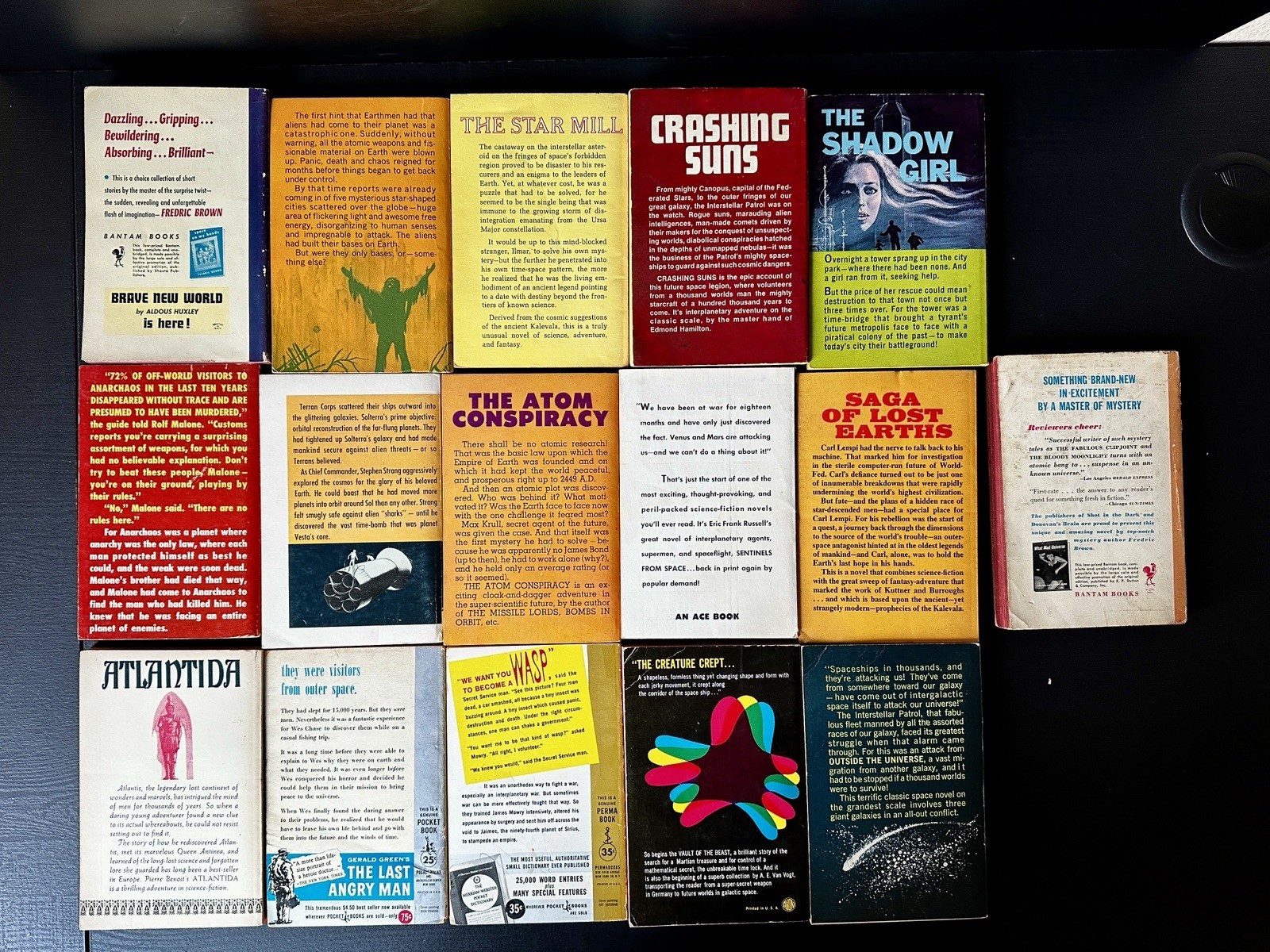16 VINTAGE SCIENCE FICTION BOOKS, Van Vogt – Brunner – Oliver – Petaja & more