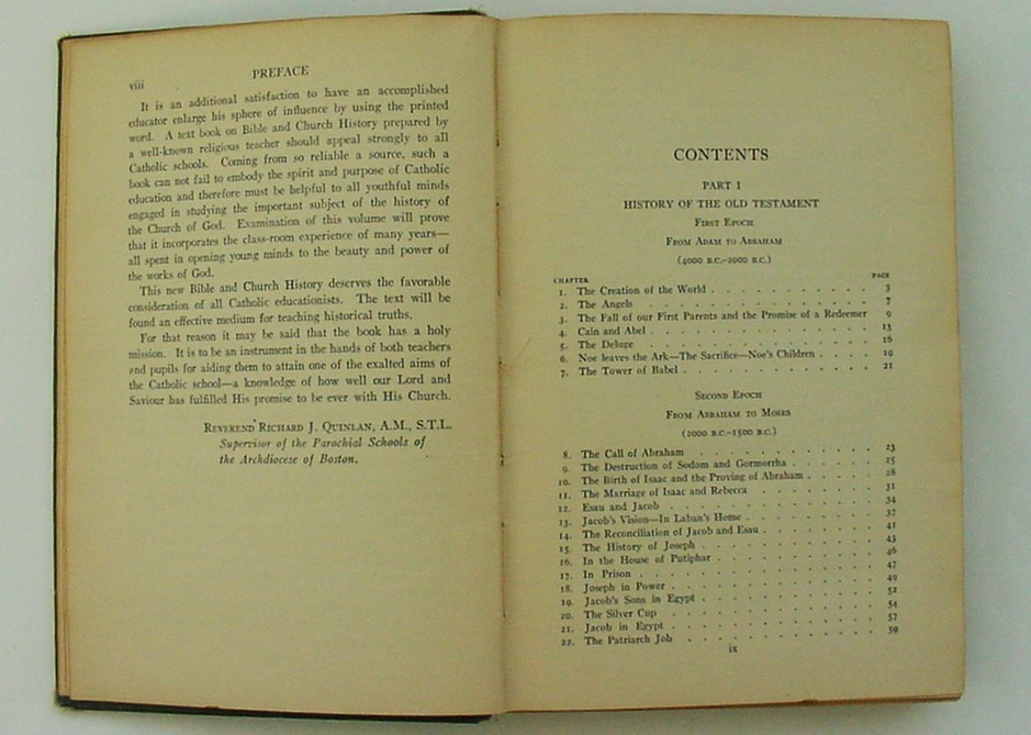 BIBLE AND CHURCH HISTORY, HC 1ST ED 1928 SISTER ANNA LOUISE 431 PAGES, FREE SHIP