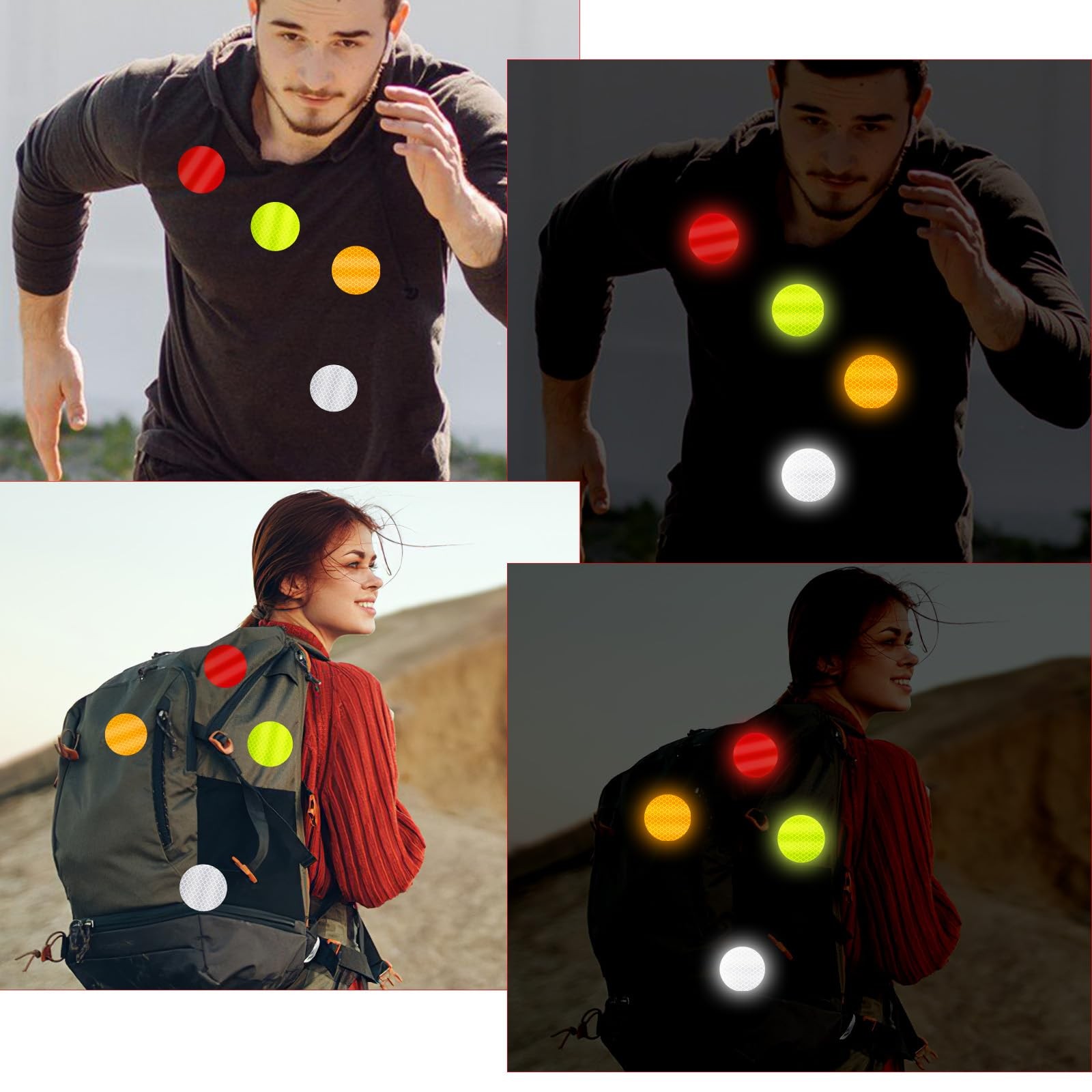 40Pcs HeavyDuty Waterproof Reflective Tape Stickers 5cm for Vehicle Safety