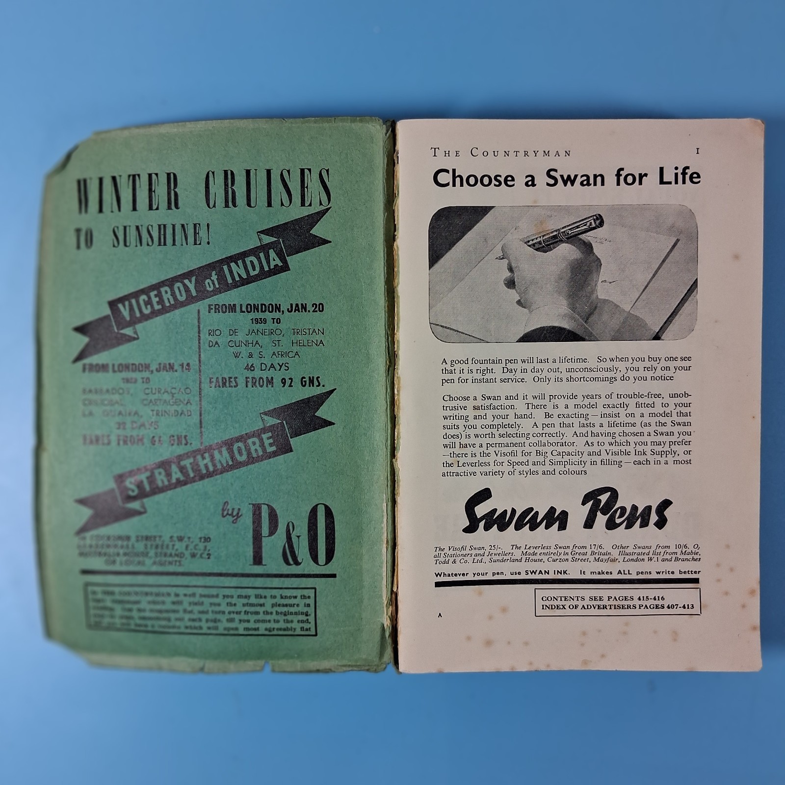 “The Countryman” October 1938 Magazine. 92 Illustrations, 416 Pages. Advertising