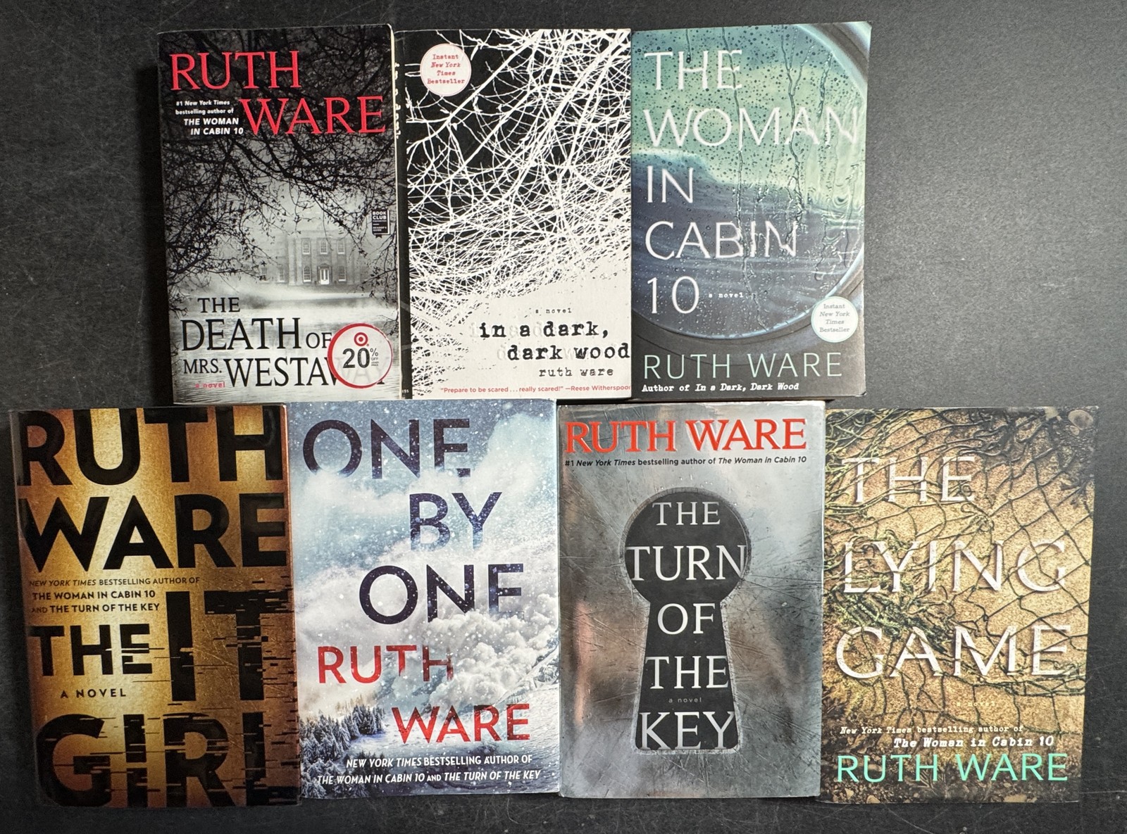 Lot 7 RUTH WARE Mysteries Woman in Cabin 10 Lying Game