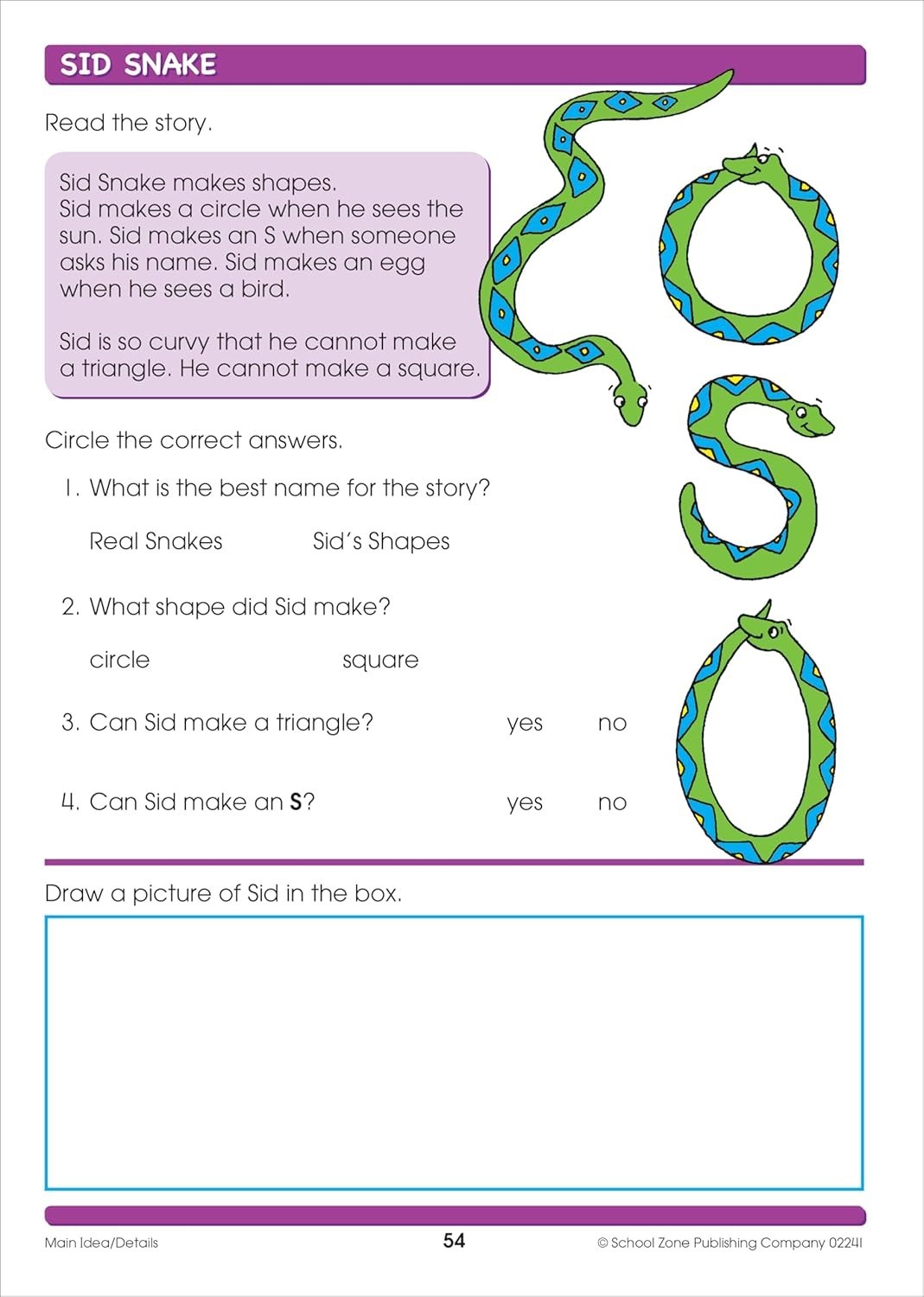 School Zone Reading Activities 1-2 Workbook: 64 Pages, 1St Grade, 2Nd Grade, Com