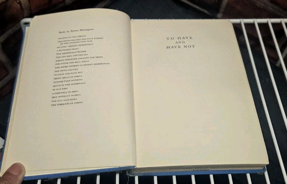 Ernest Hemingway To Have and Have Not, Hardcover Scribners, Archbishop Curley HS