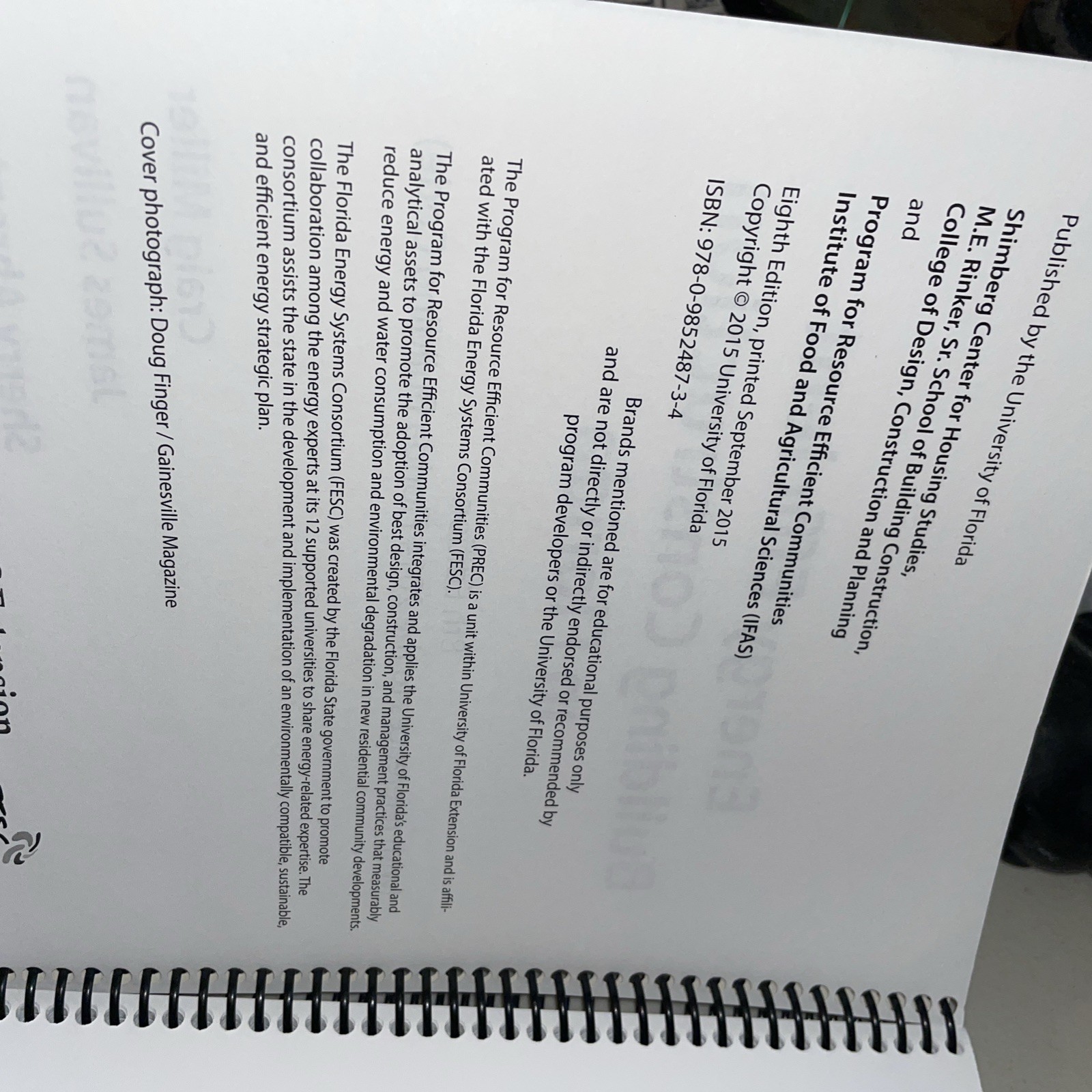 Energy Efficient Building Construction in Florida 8th 2015 Ref ‘14 Builder Code