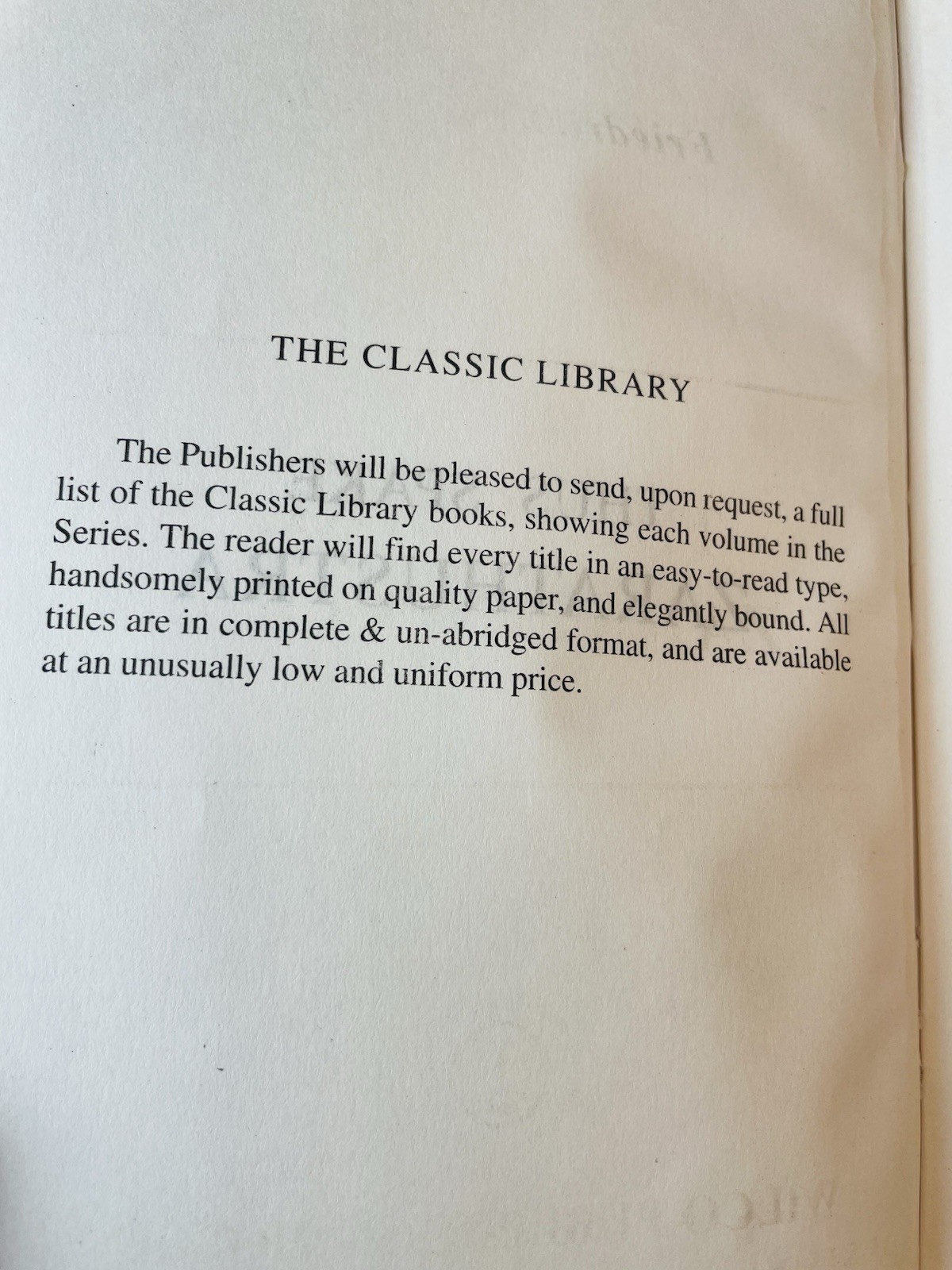 Wilco Classic Library – Choose Your Volume/Title: Plato, Wells, Haggard, Joyce..