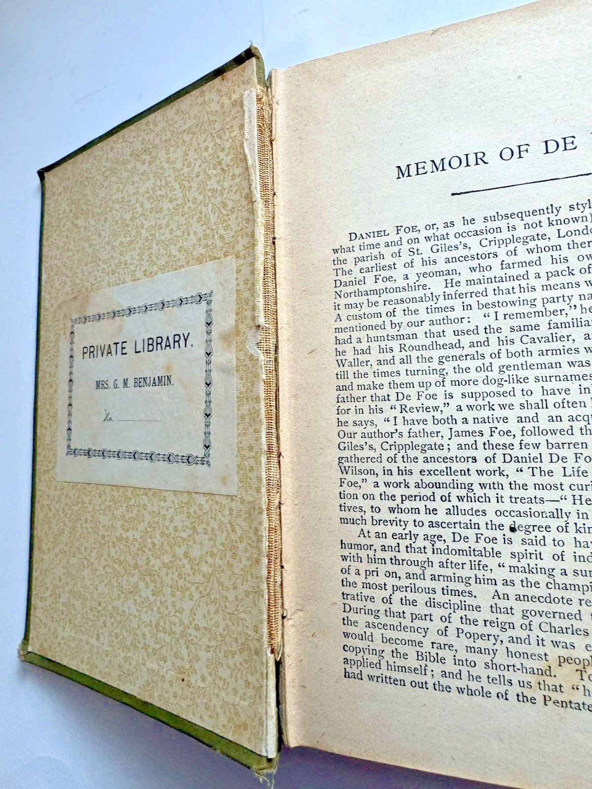 Antique Book Caxton Edition The Life and Adventures of Robinson Crusoe DeFoe