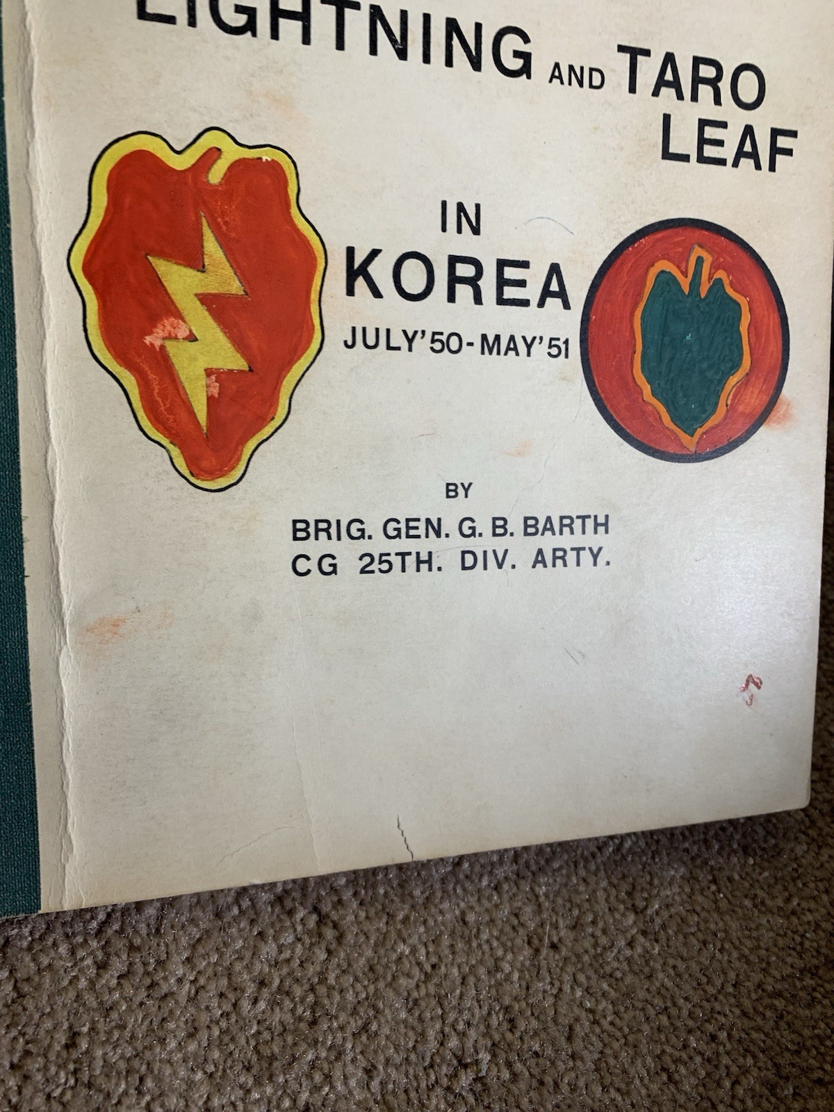 TROPIC LIGHTNING AND TARO LEAF IN KOREA 1950 MILITARY WAR BOOK INCLUDES 12 MAPS!