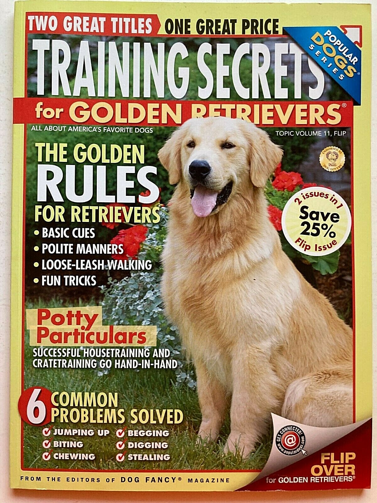 TRAINING SECRETS FOR GOLDEN RETRIEVERS Popular Dog Series 191 Pages NEW