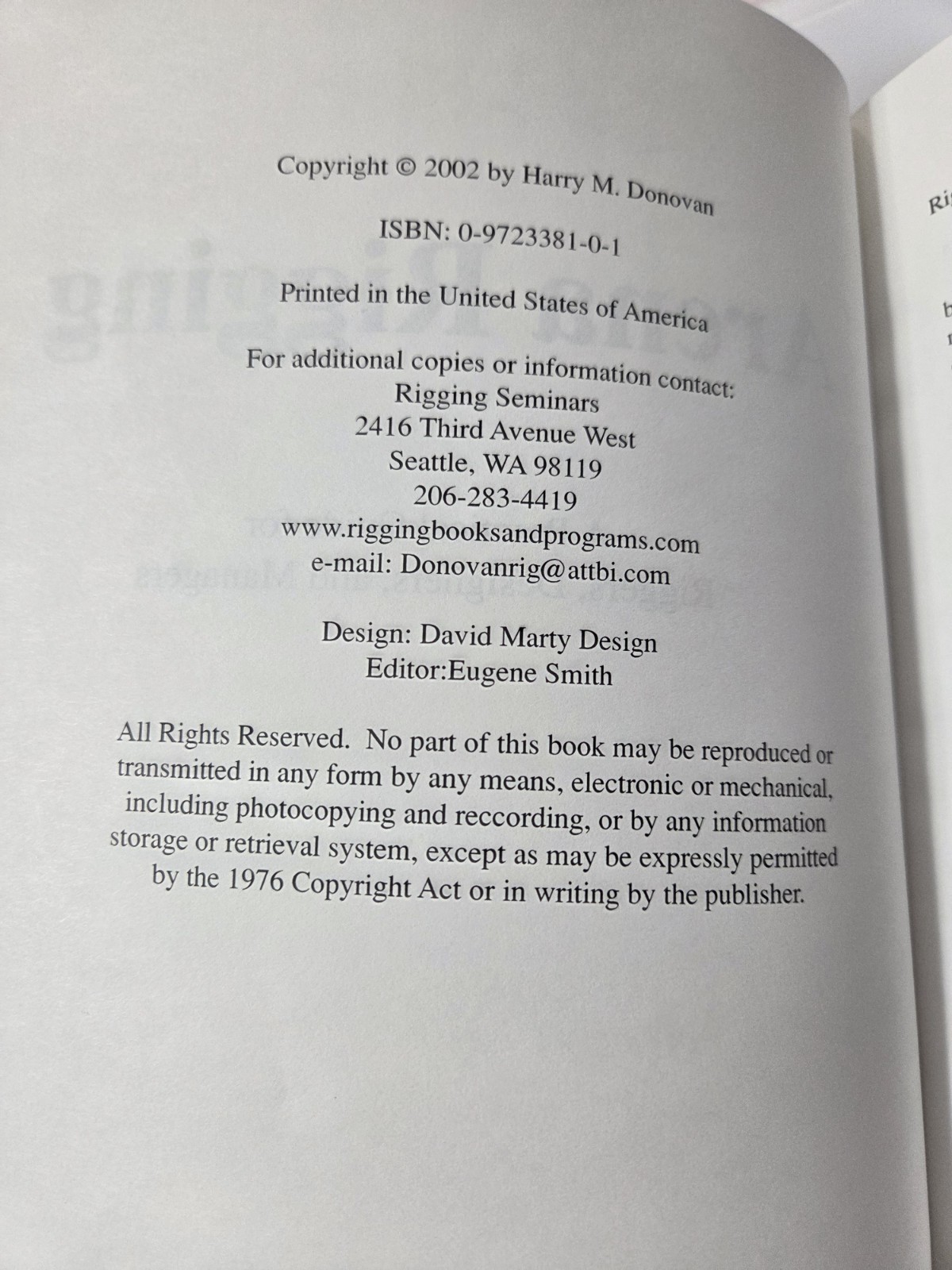 Arena Rigging Practical Guide for Riggers, Designers, & Managers Harry Donovan