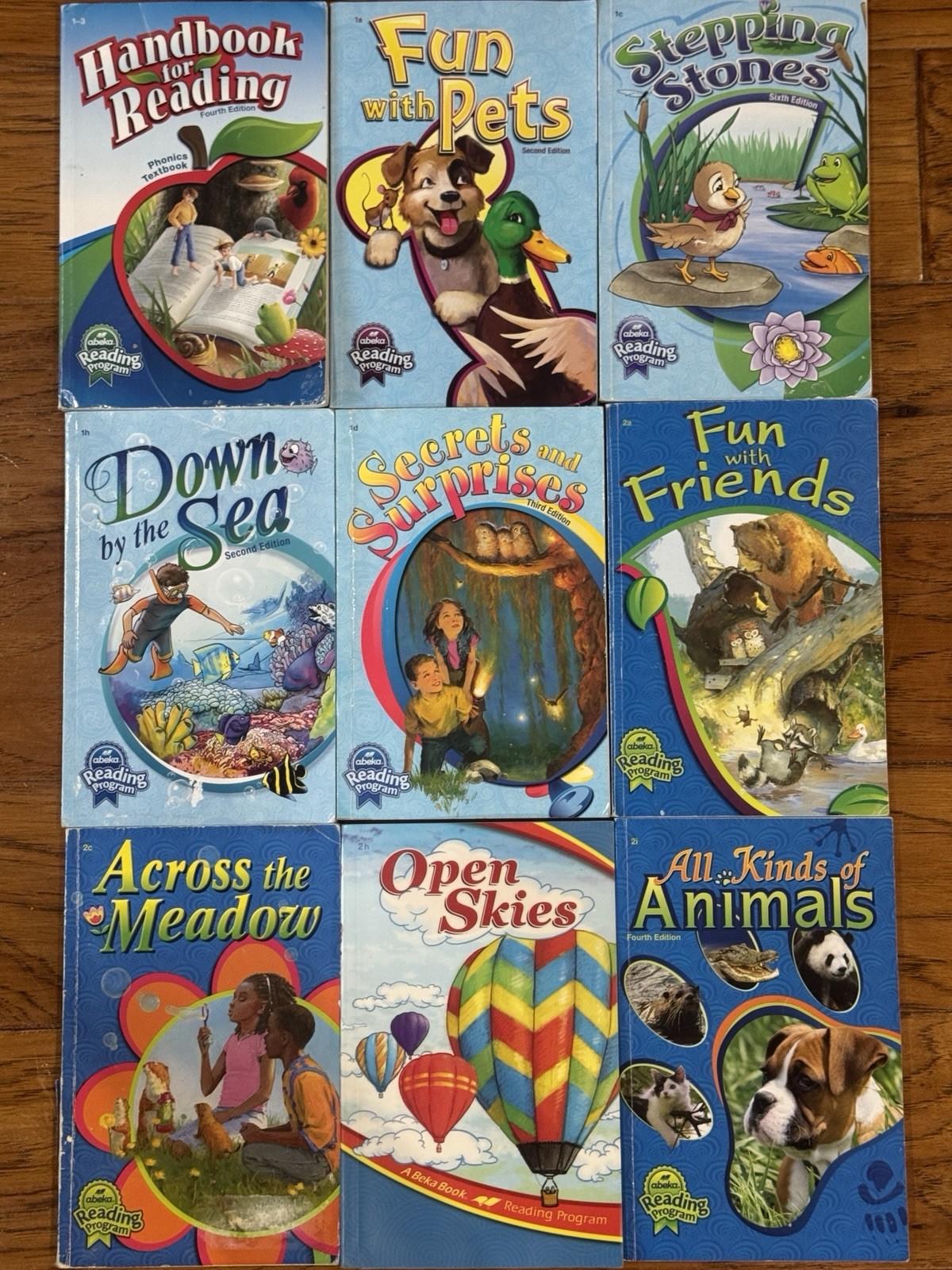 Lot of 9 A Beka Book Reading Program Level 1 (5) Level 2 (4) 1st & 2nd Grade