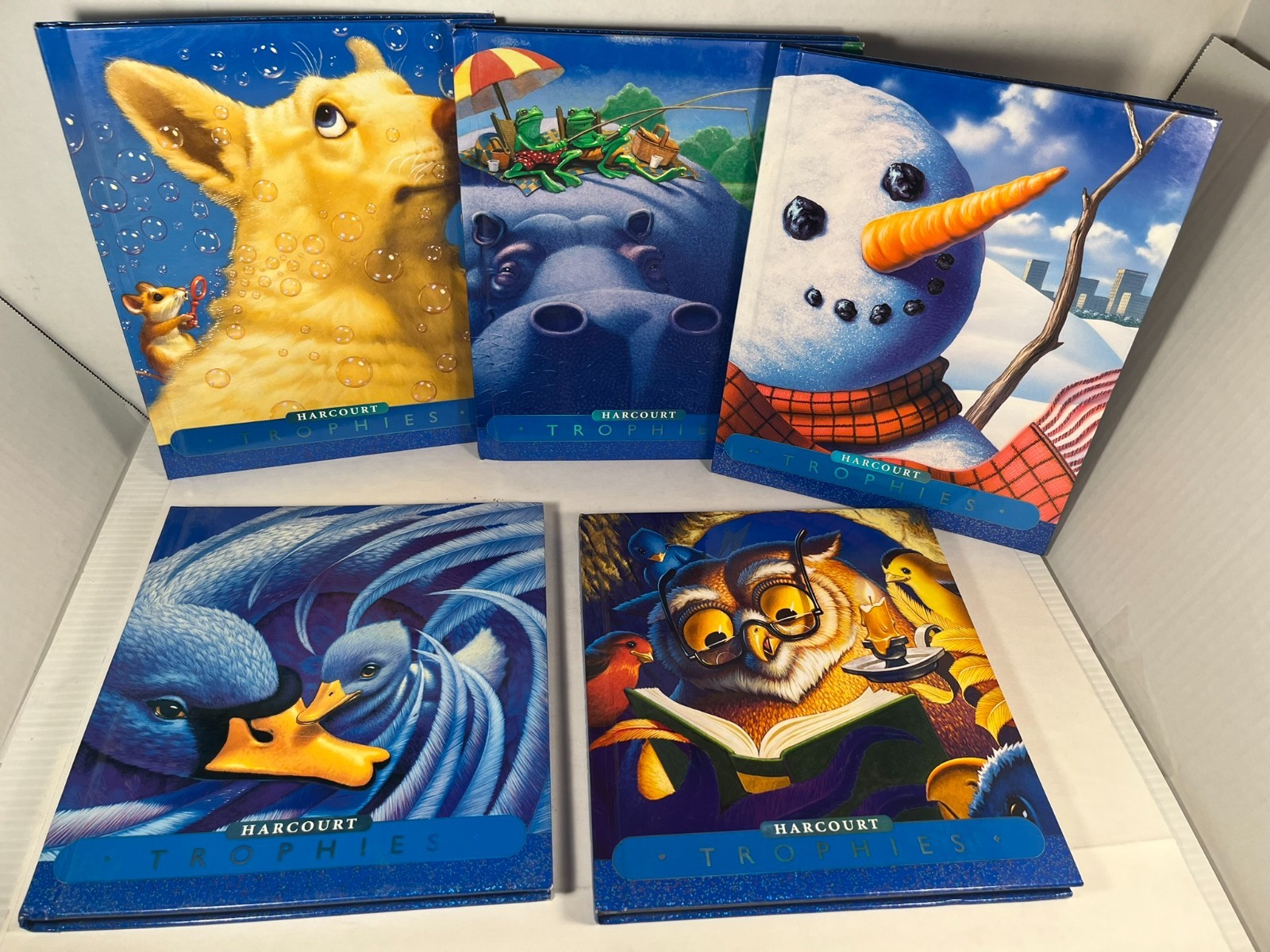 Harcourt Trophies Grade 1 Complete Set 5 books 0153397772 Leveled Reader 2005 VG