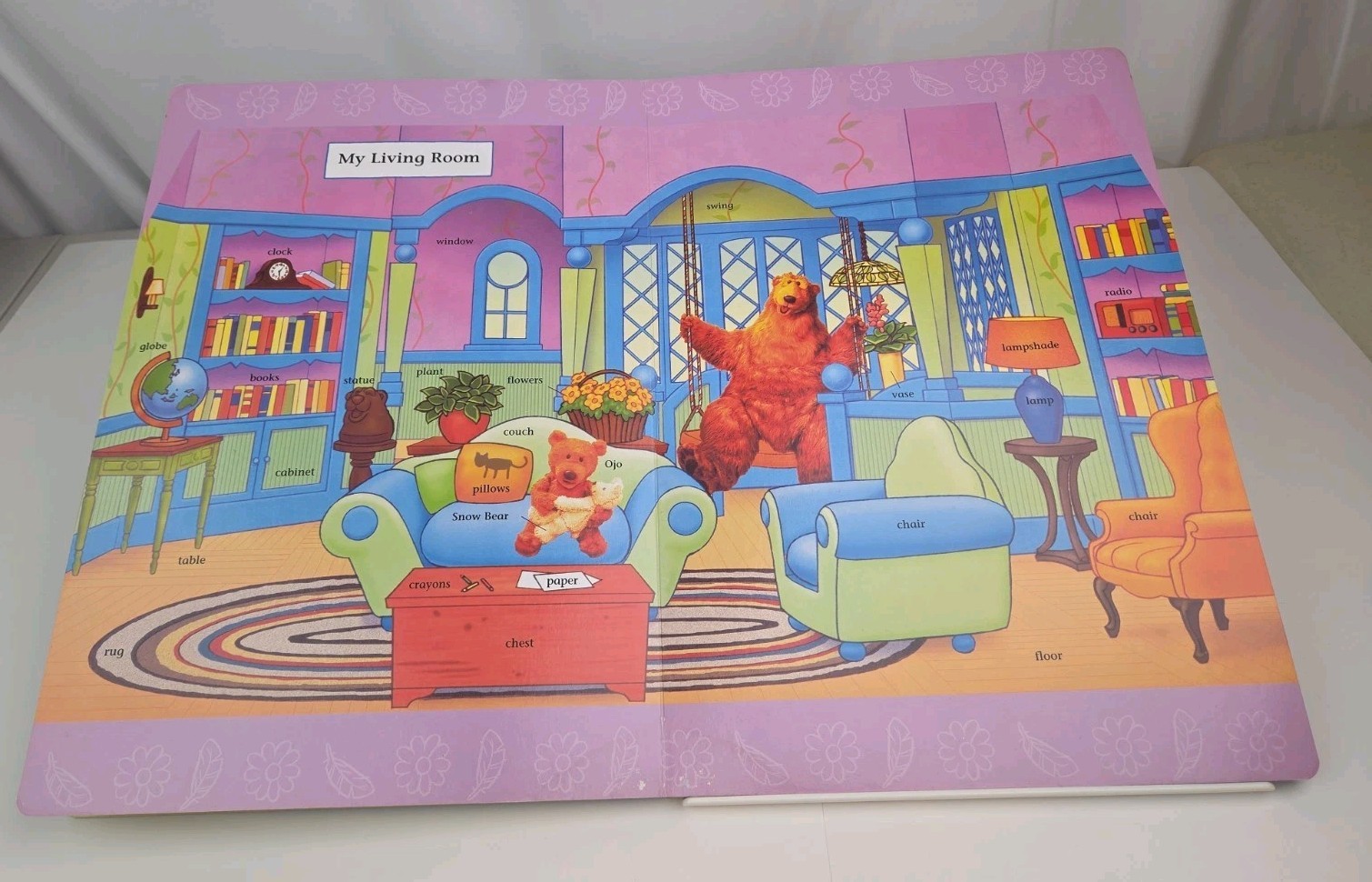 Bear In The Big Blue House A Book Of First Words Board Oversize Book – 2000 VTG